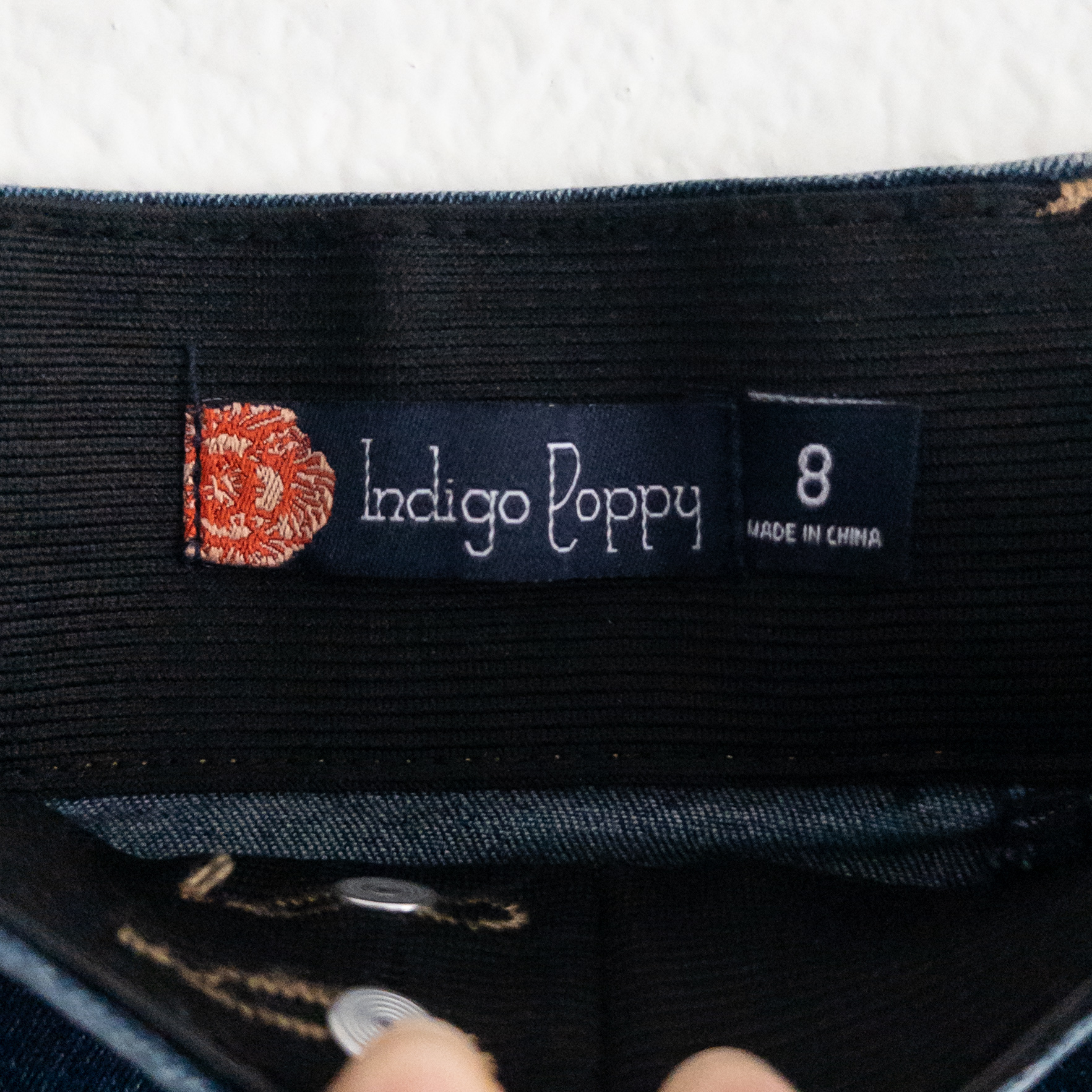 Denim Jean Casual Button-Front Midi A-Line Skirt