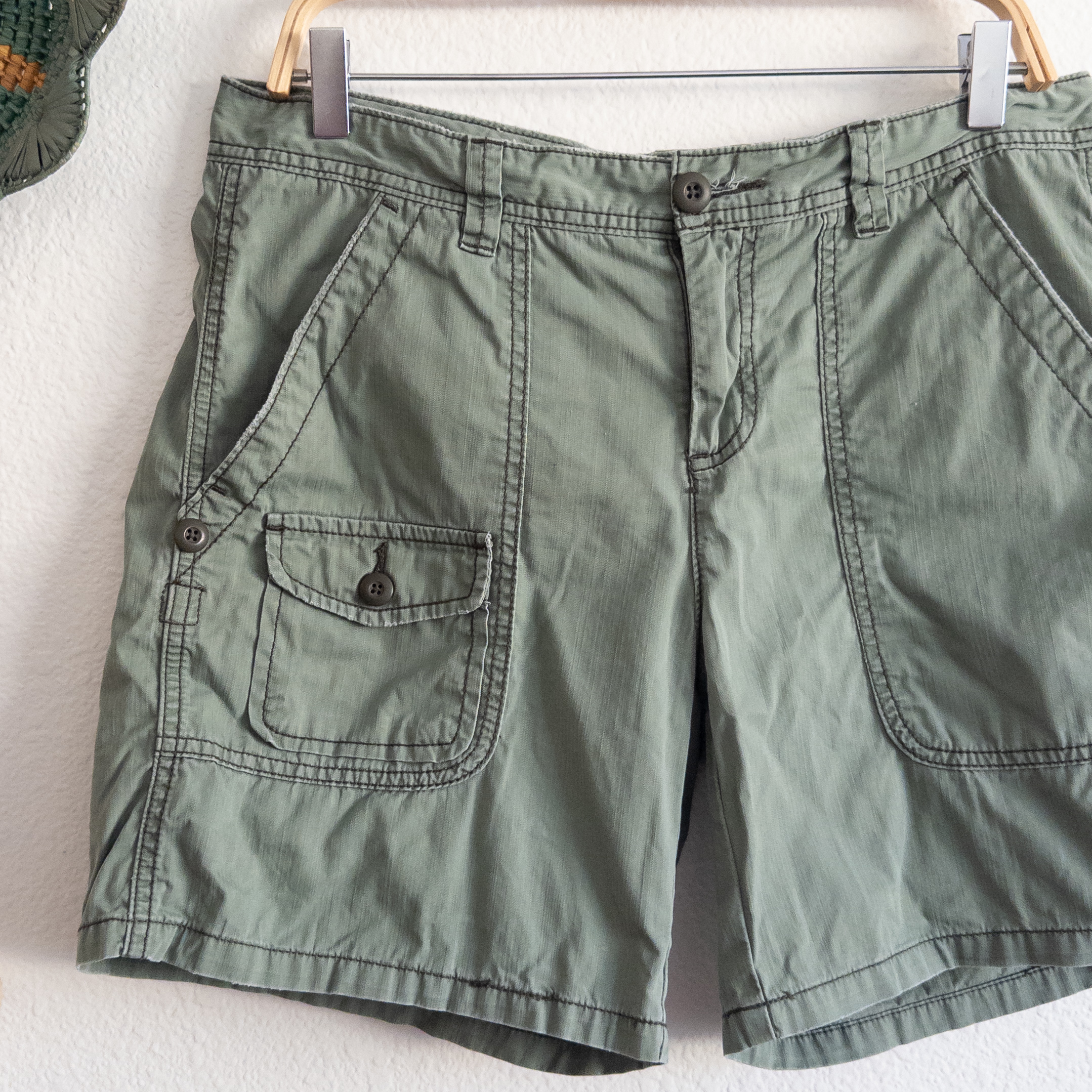 Polo Jeans Co. Ralph Lauren Green Cargo Utility Shorts Size 10
