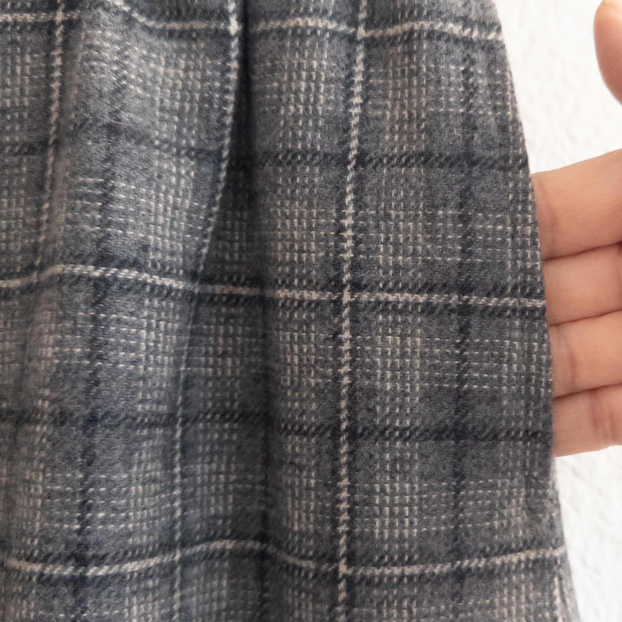 Pendelton Petite Vintage Gray Plaid Midi Skirt Size 4