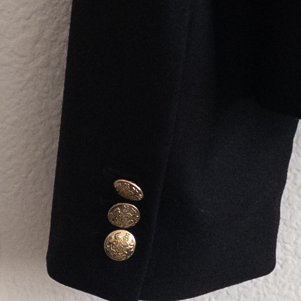 Wool Blend Black Blazer Jacket Size 14