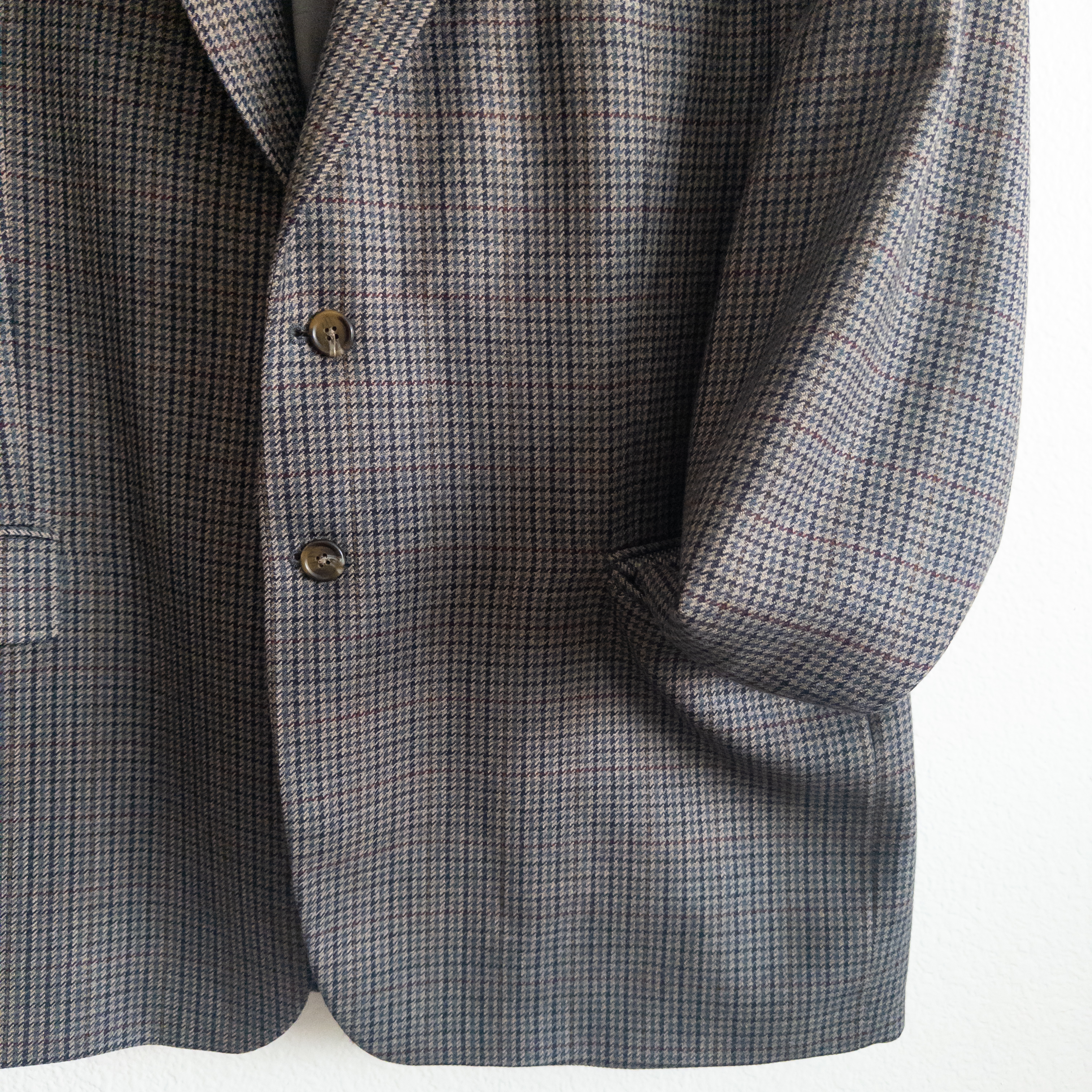 Lambswool Menswear Checkered Blazer
