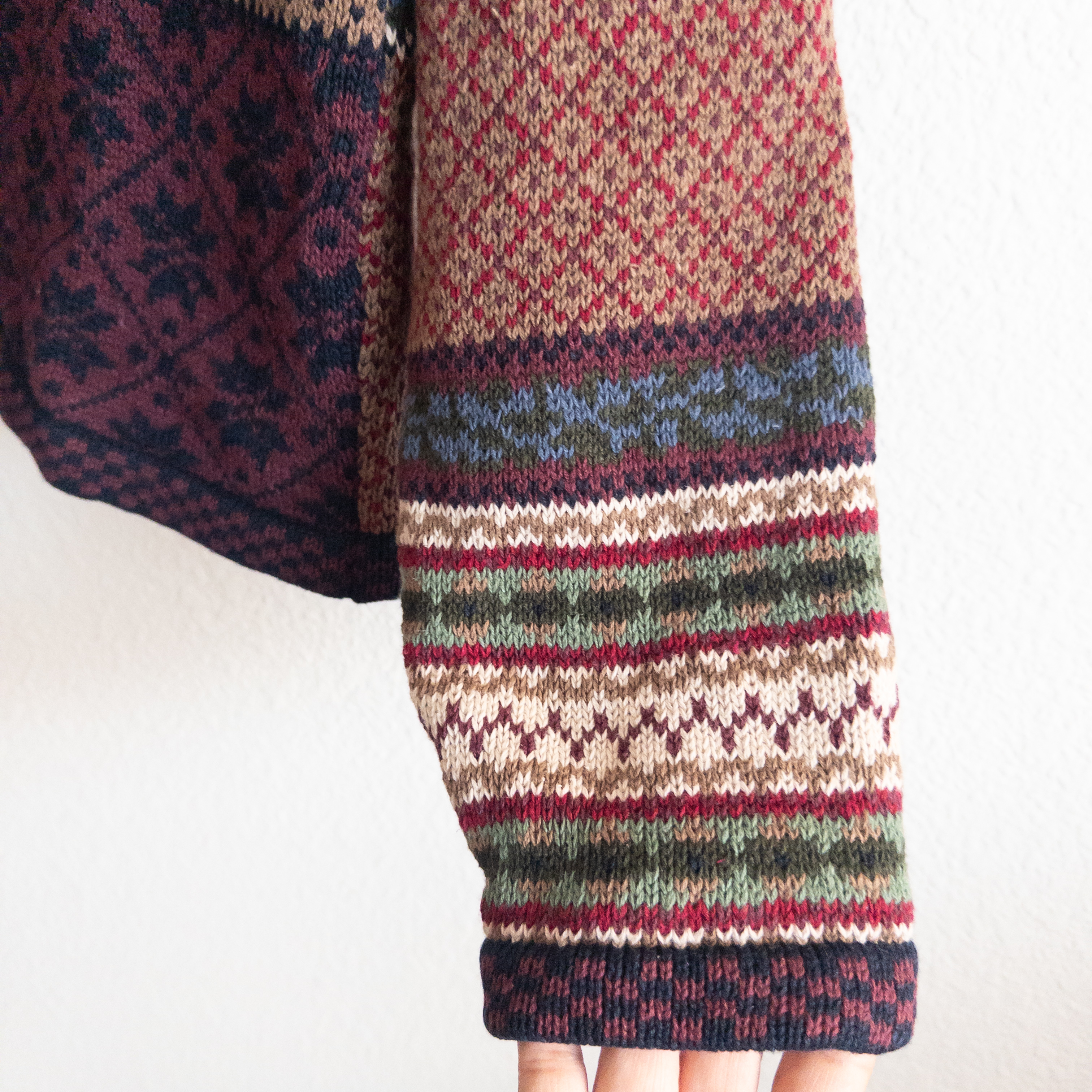 Paul Harris Design Patchwork Cottage Core Vintage Sweater Size Large