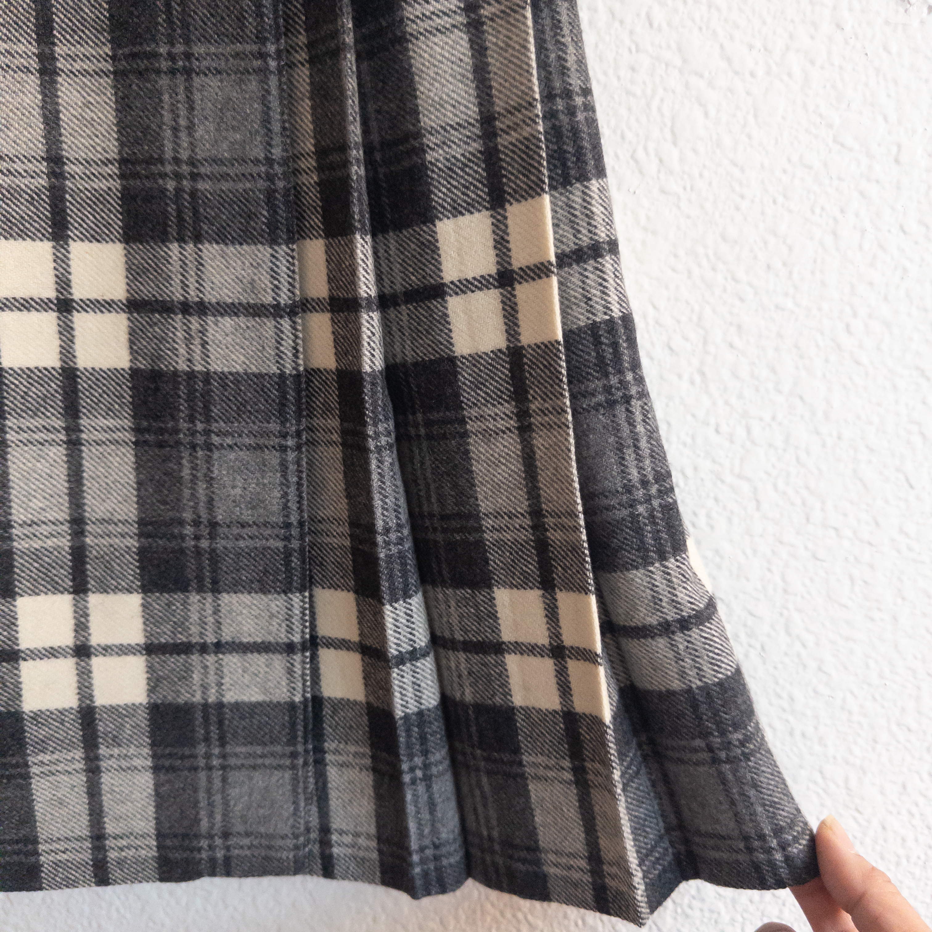 Charter Club Petites Plaid Wool Midi Wrap Skirt Academia Vintage Size 2 England