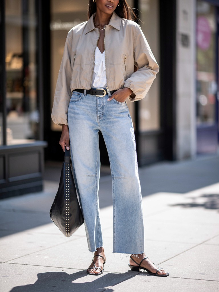 Madewell Blue The Darted Barrel-Leg Jean Size 23