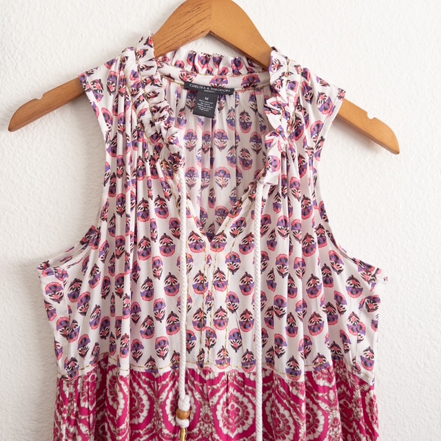 Bohemian Pink Combo Maxi Dress Size Medium