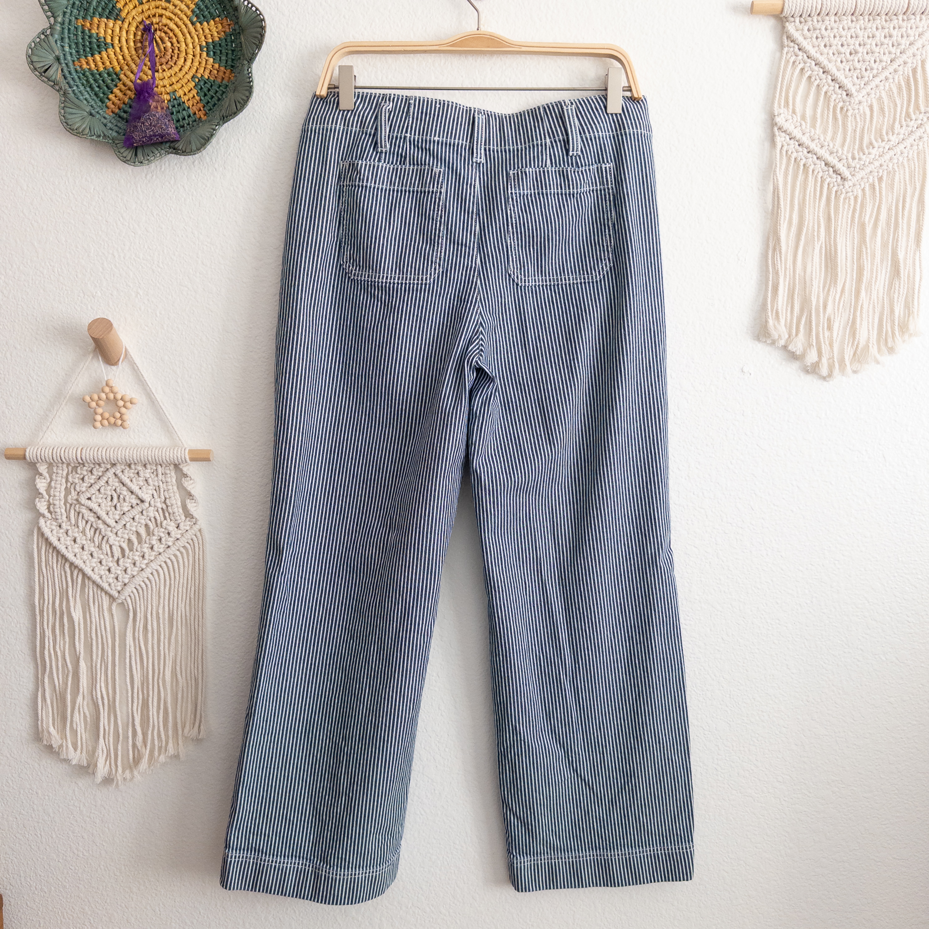 Striped Relaxed Jean Trouser Petite Size 10