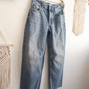 Madewell Blue The Darted Barrel-Leg Jean Size 23