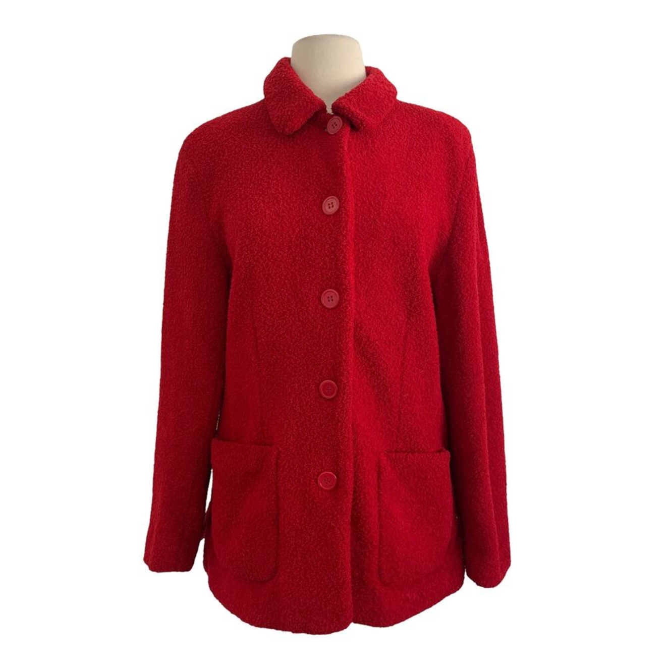 Red Cardigan Blazer Vintage Size Large