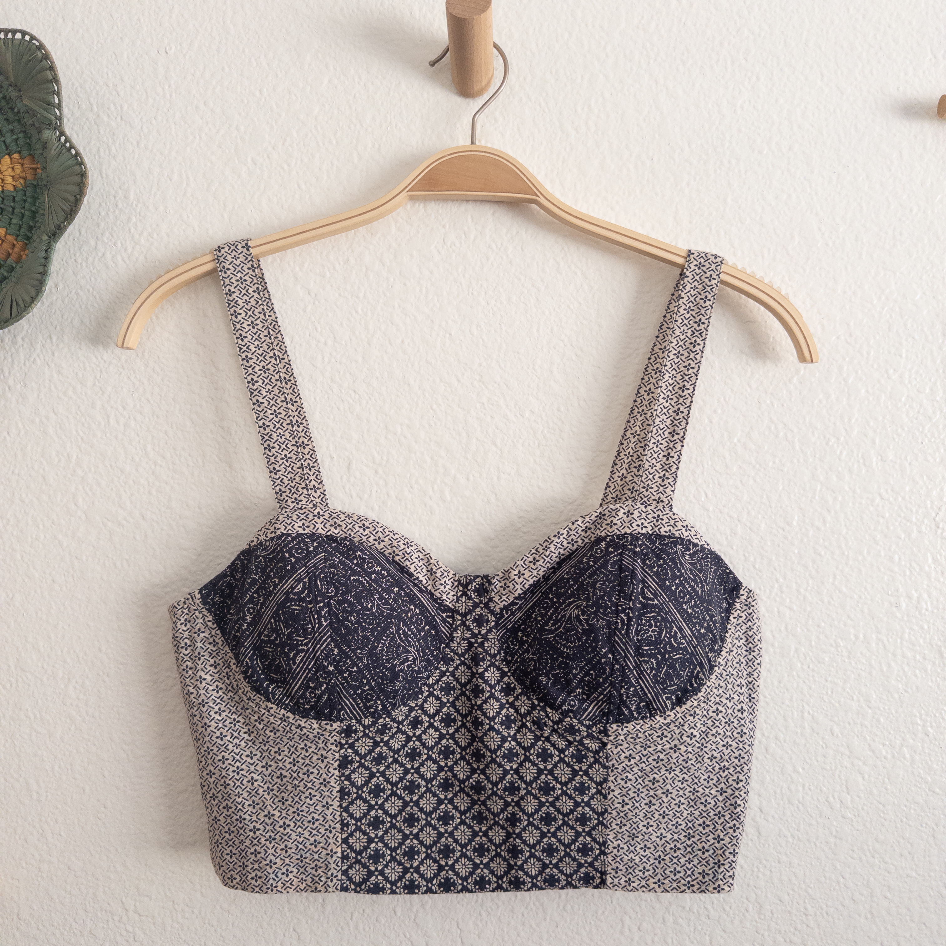 American Eagle Boho Patchwork Crop Top Medium NWT