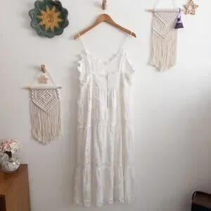 White Bohemian Maxi Dress Size XL