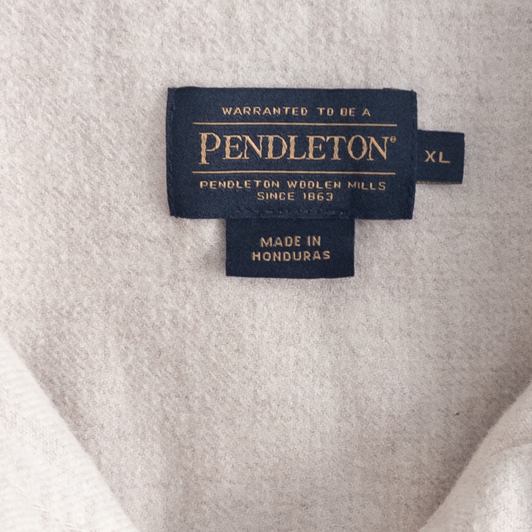Pendleton Beige Cotton Button-Up Shirt Size XL
