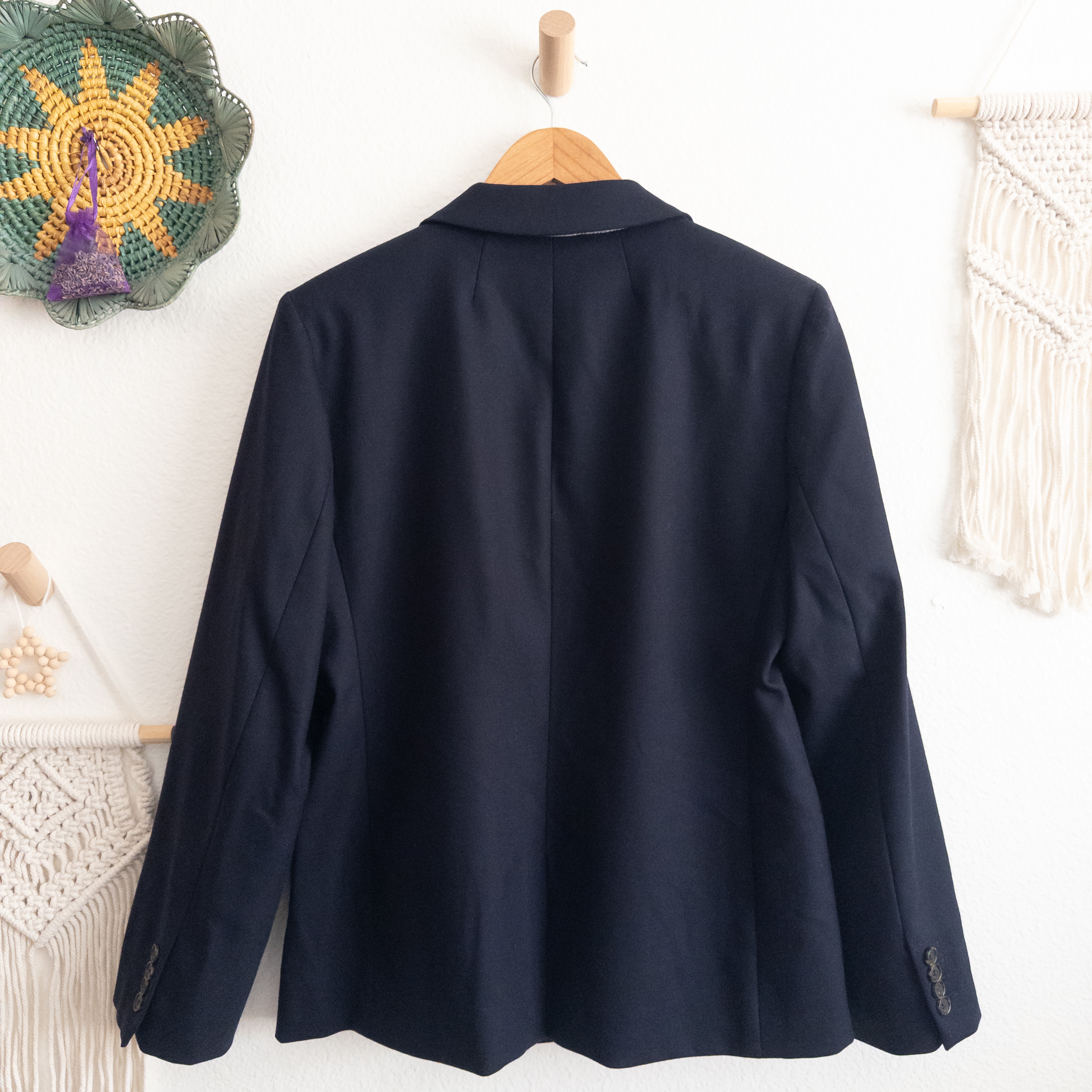 J.Crew Navy Blue Wool Blend Helena Blazer Ora Tessuti Size 12