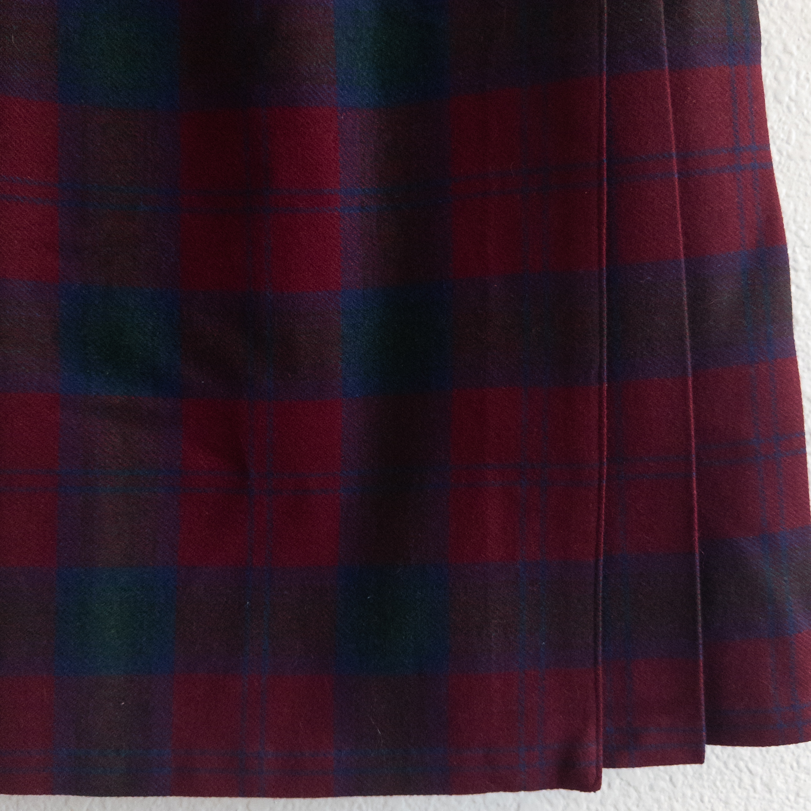 Charter Club Petites Plaid Wool Midi Wrap Skirt Academia Vintage Size 4 England