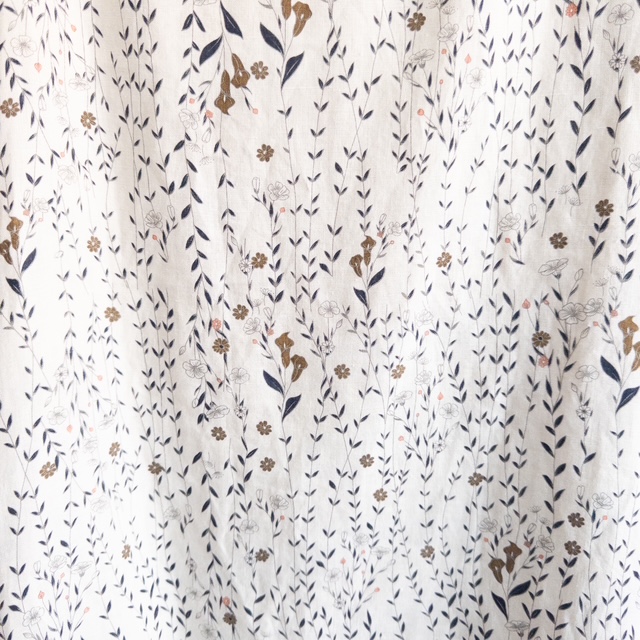 Cottage Core Boho Floral Sleeveless Linen Dress Size Medium