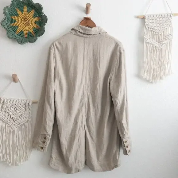 Beige Linen Blazer