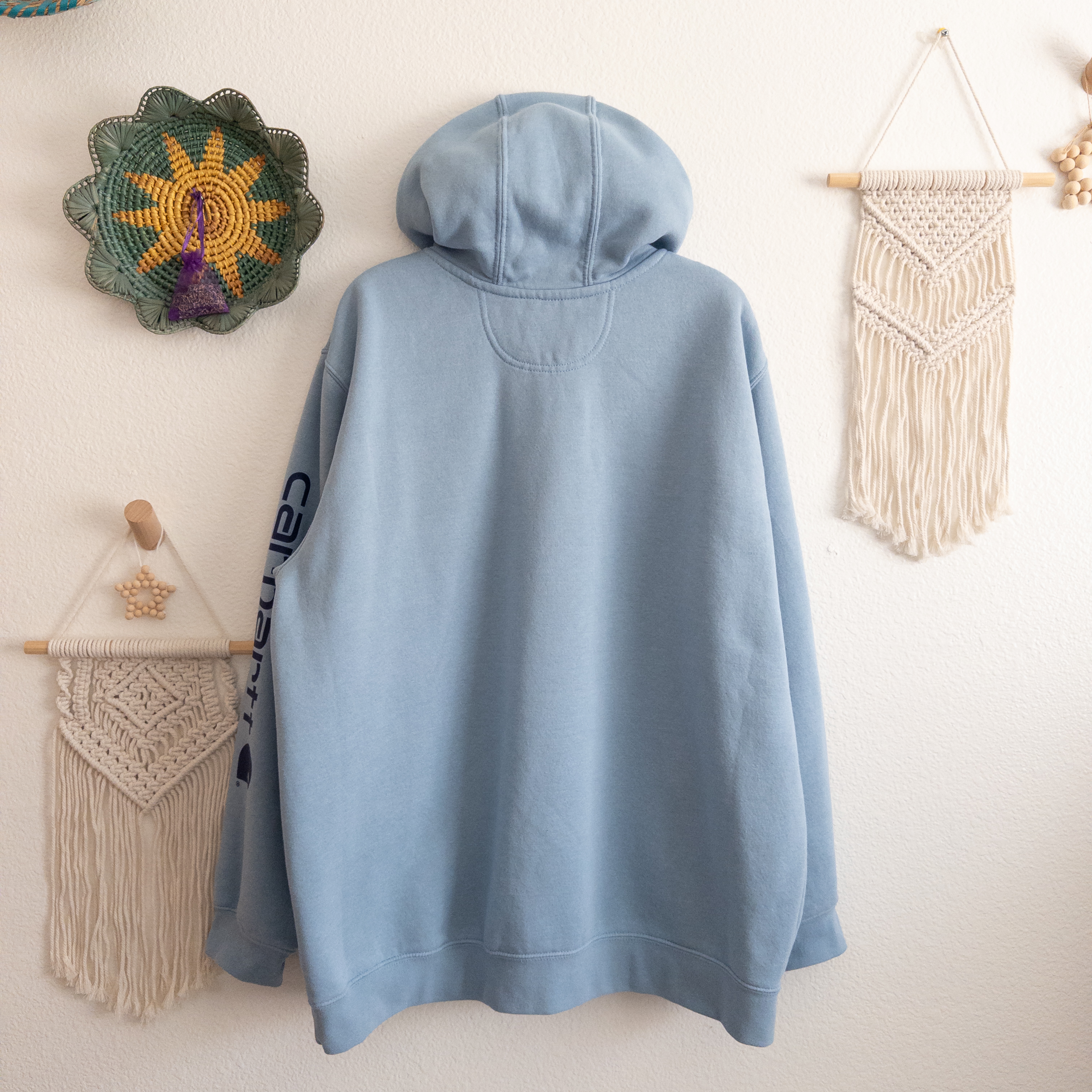 Light Blue Hooded Sweatshirt