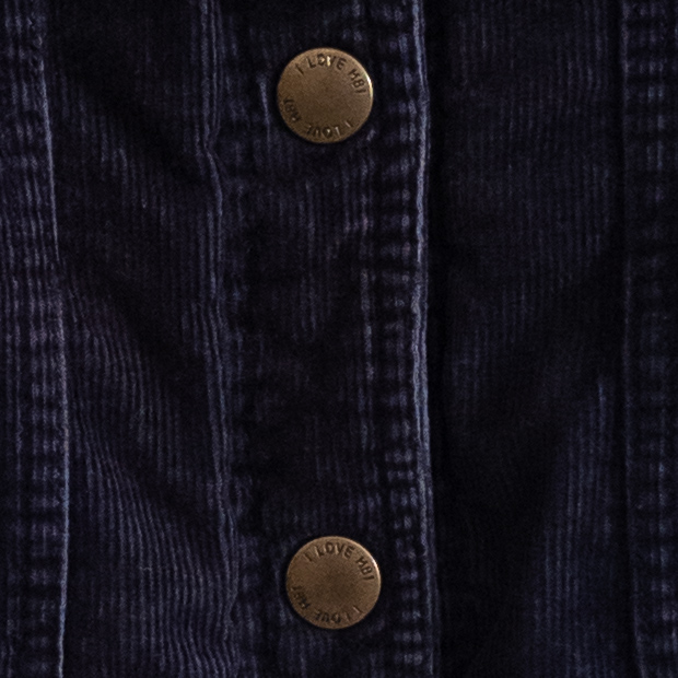Hollister I Love H81 Navy Blue Corduroy Vest 