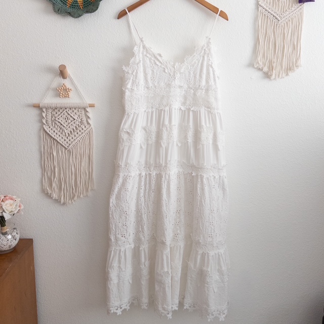 White Bohemian Maxi Dress Size XL