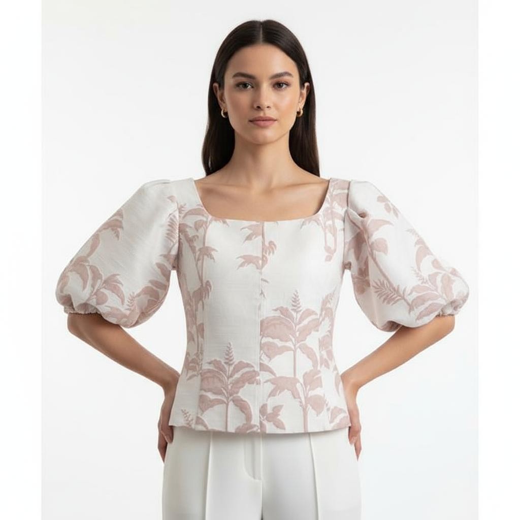 Floral Puff Sleeve Blouse