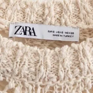 Beige Crochet Knit Sweater Cover Up Size Small