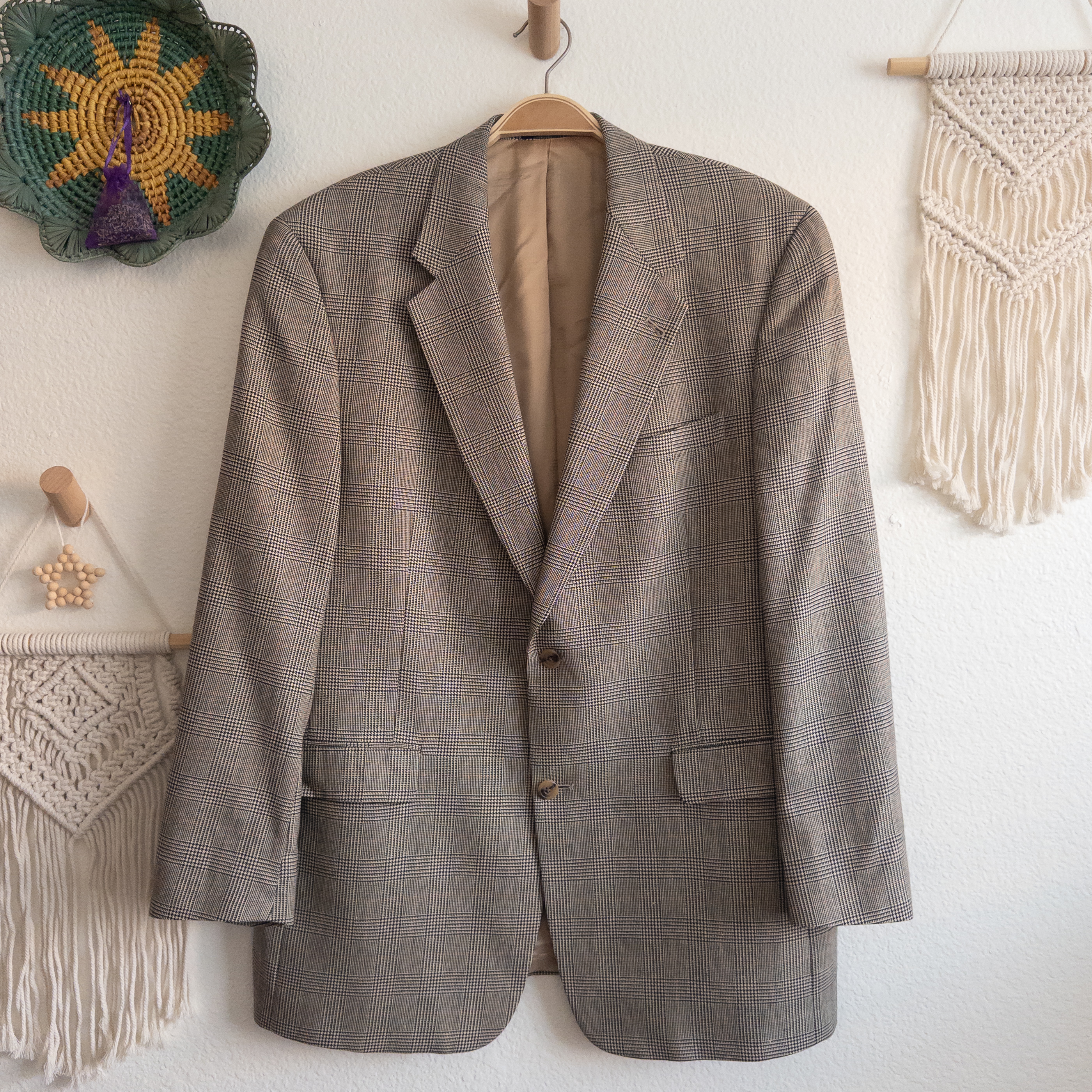 Plaid Menswear Classic Silk and Wool Blazer