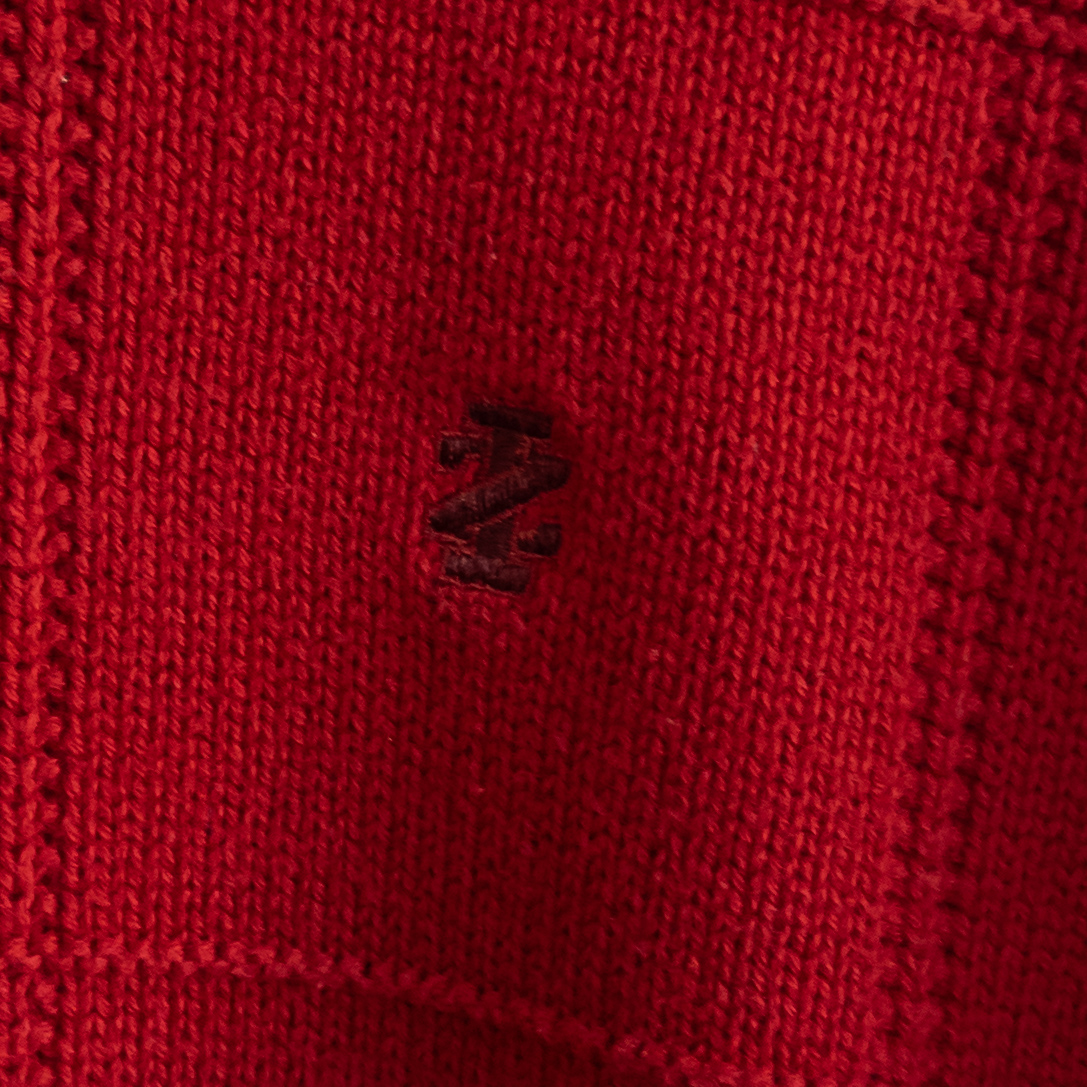 IZOD Classic Maroon Red Knit Windowpane Sweater Size XXL Vintage