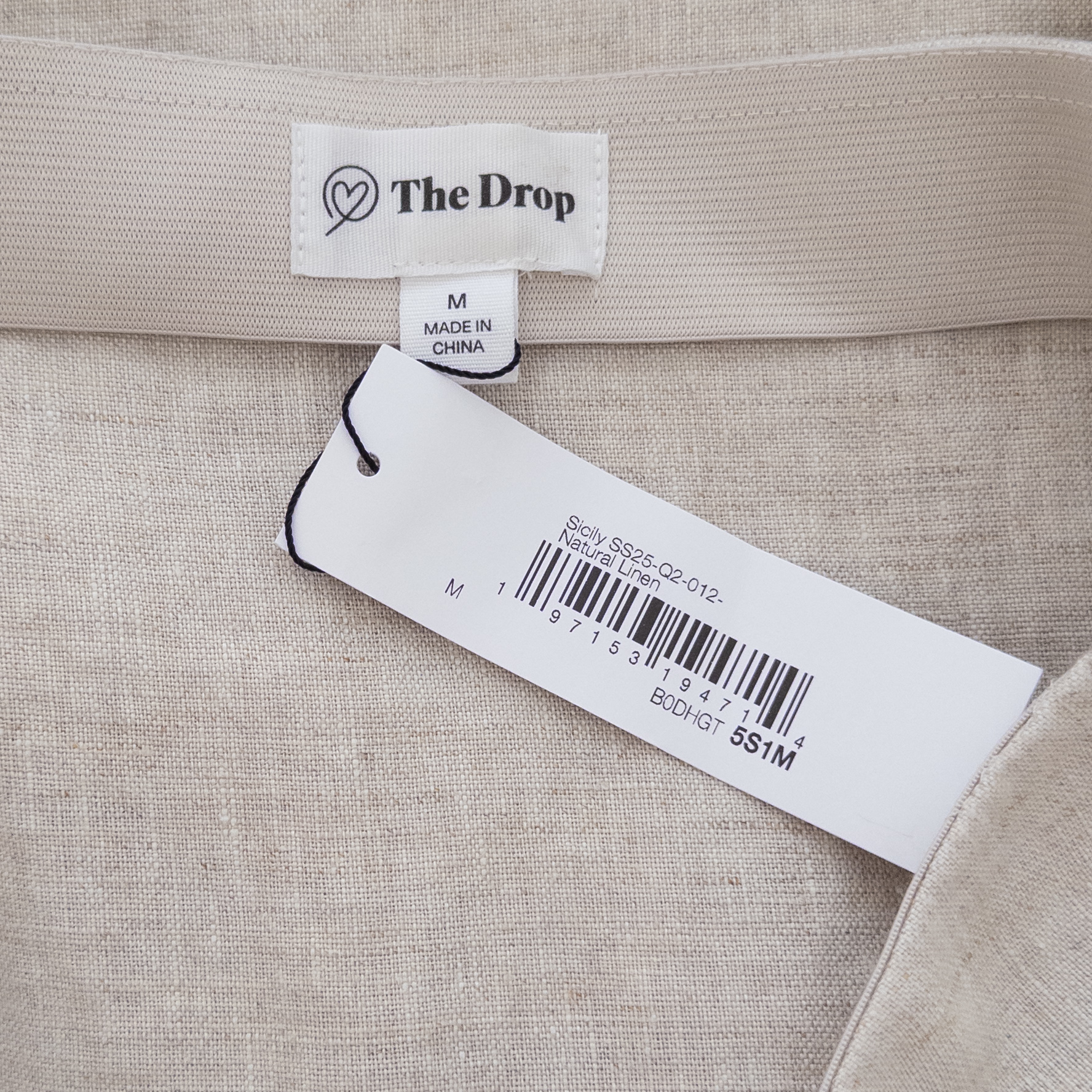 The Drop Sicily Natural Linen Midi Skirt Size Medium NWT