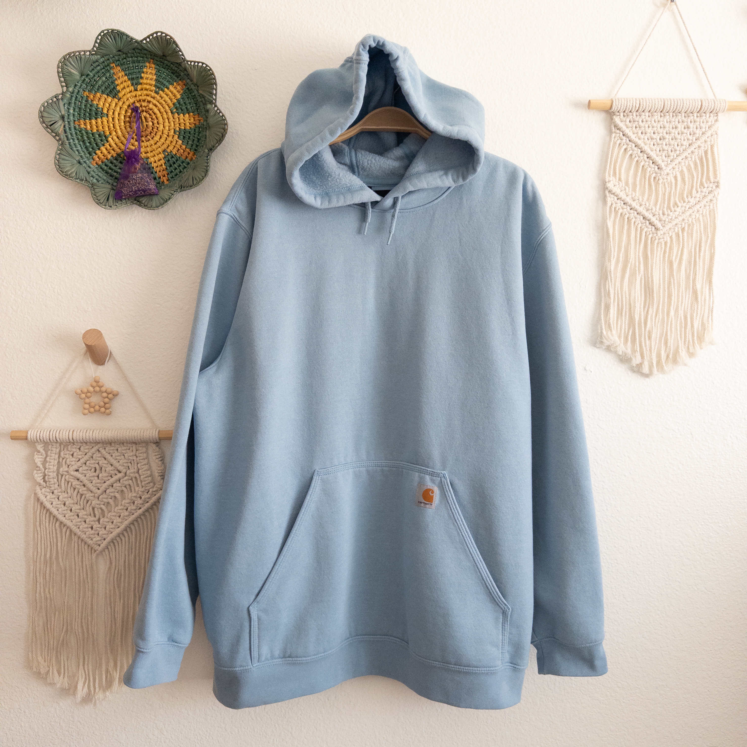 Light Blue Hooded Sweatshirt