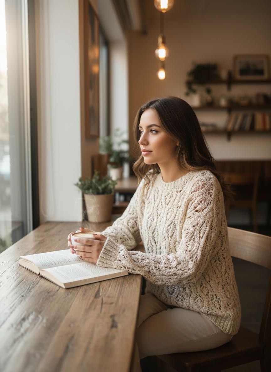 Beige Crochet Knit Sweater Cover Up Size Small