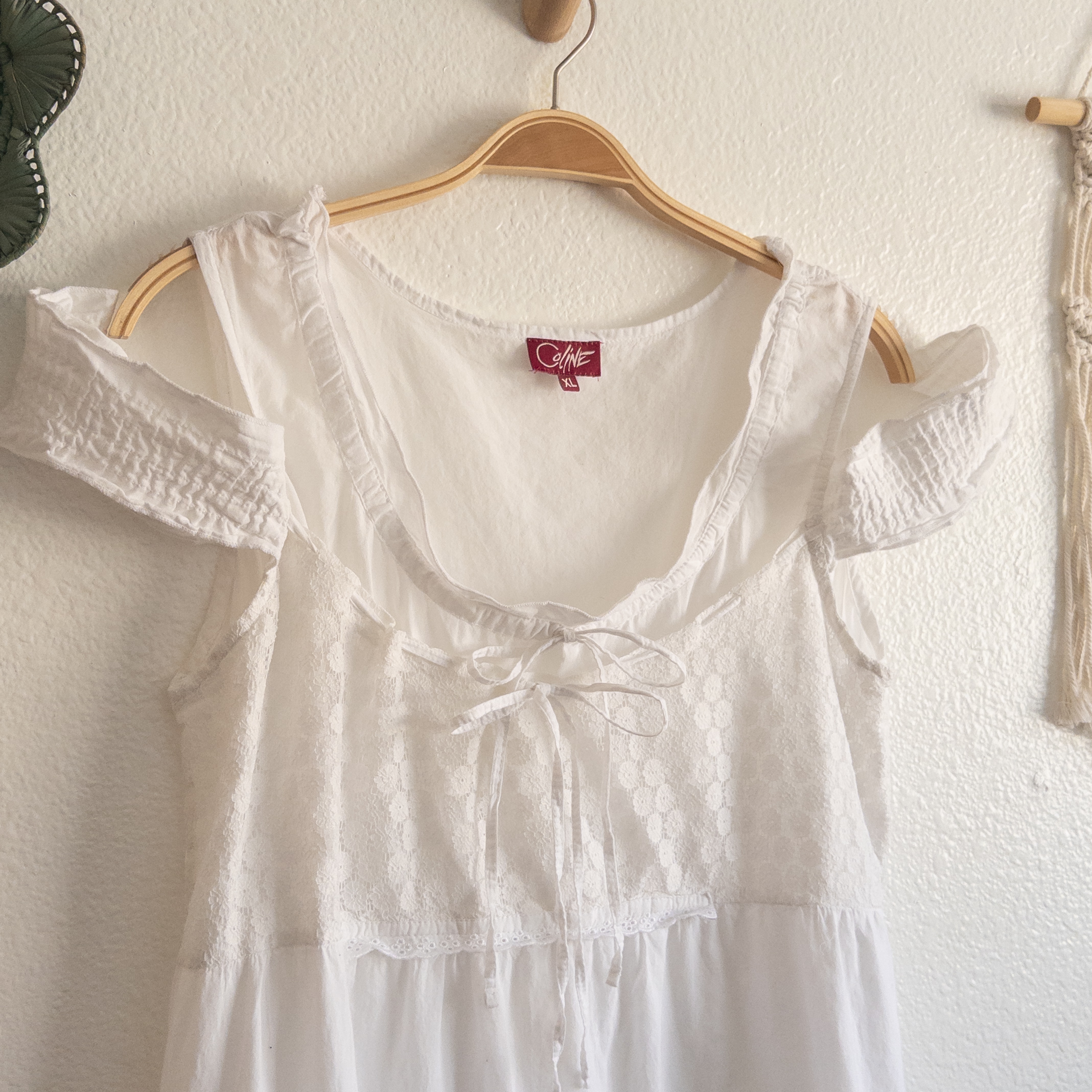 White Off-The-Shoulder Tank Dress Size XL