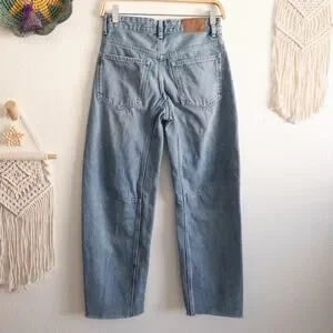Madewell Blue The Darted Barrel-Leg Jean Size 23