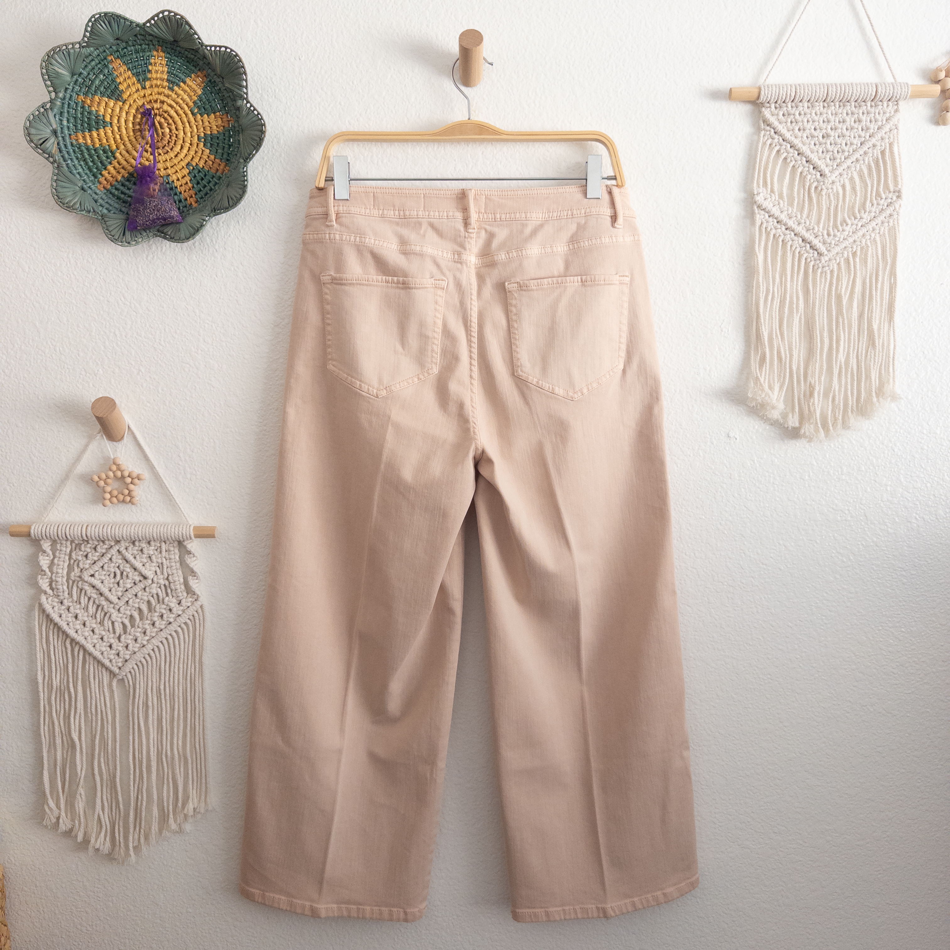 J. Jill Denim High Rise Wide Leg Crop Jean with Exposed Button Fly Size 10R