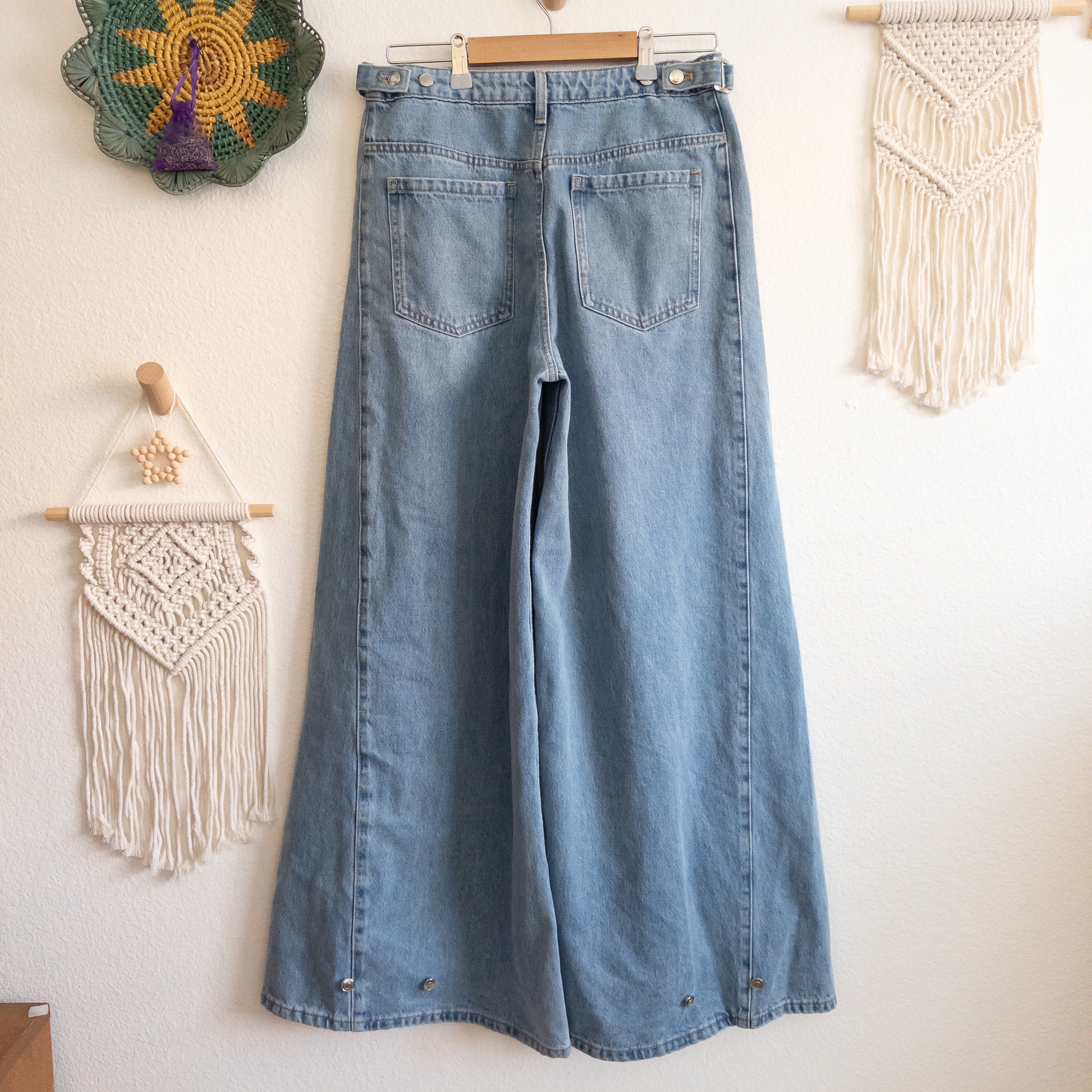 Meshki Super Wide-Leg High Rise Blue Jean Size 27