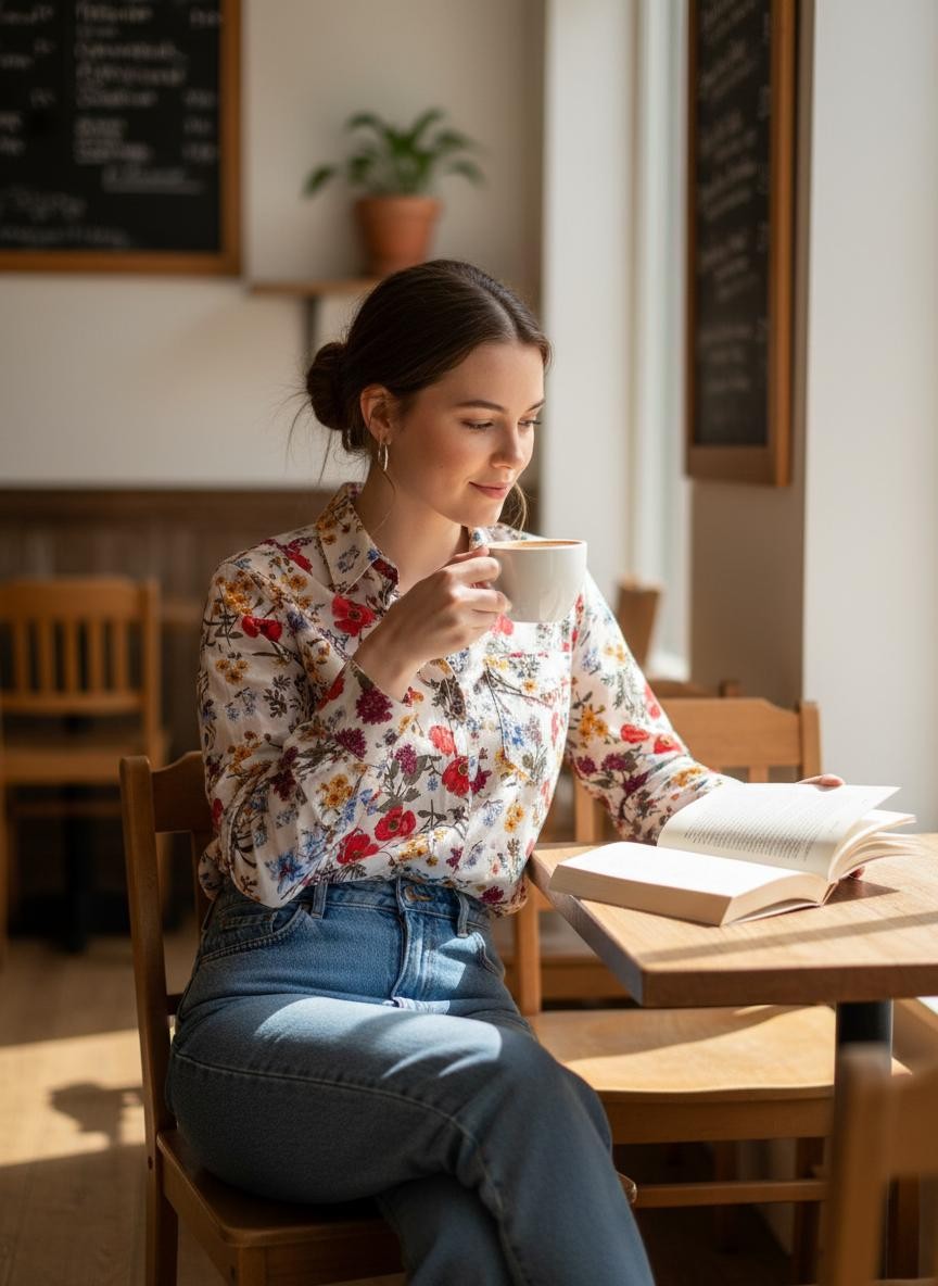 Floral Print Blouse Petite Large