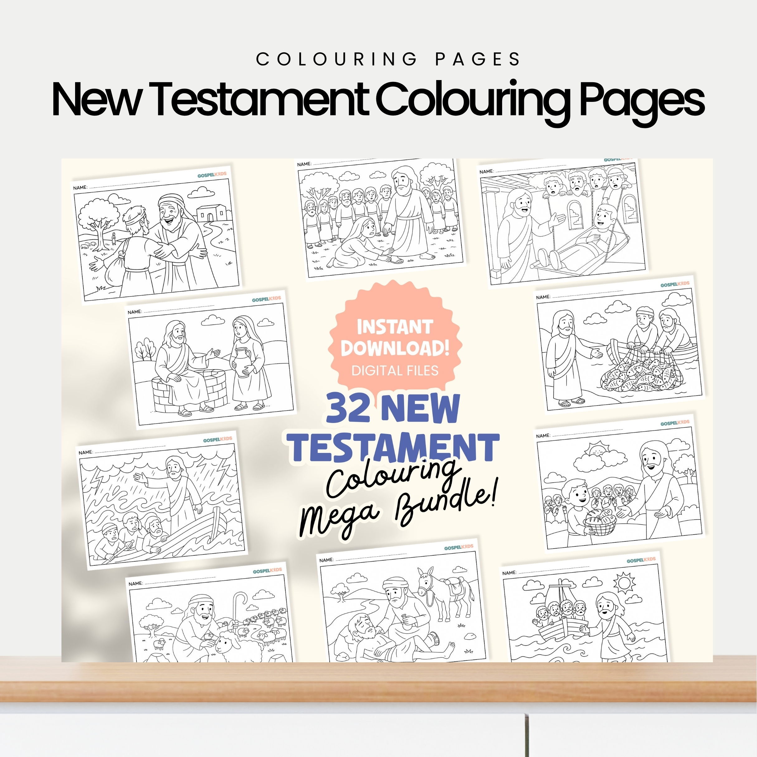 32 New Testament Colouring Set