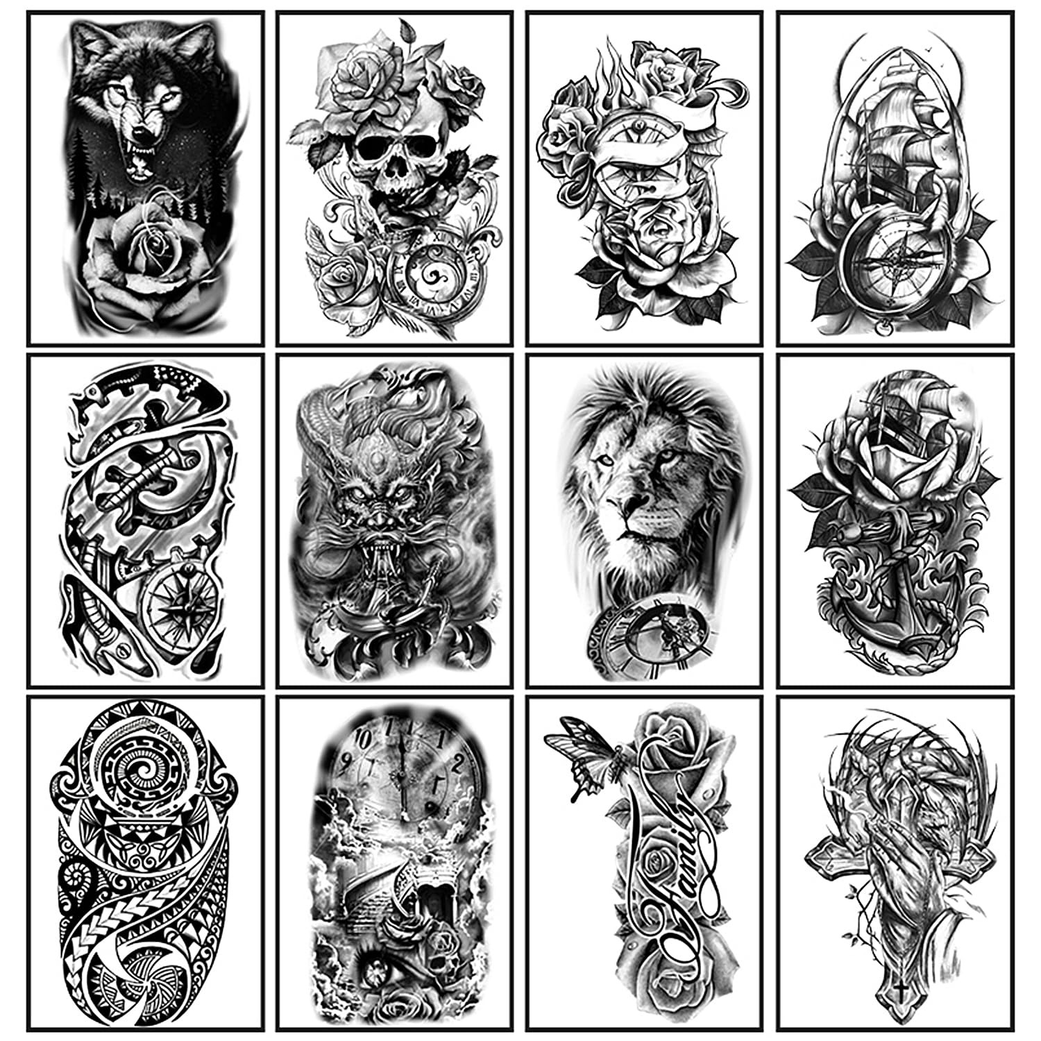 Collection of Black and Gray Tattoo Designs