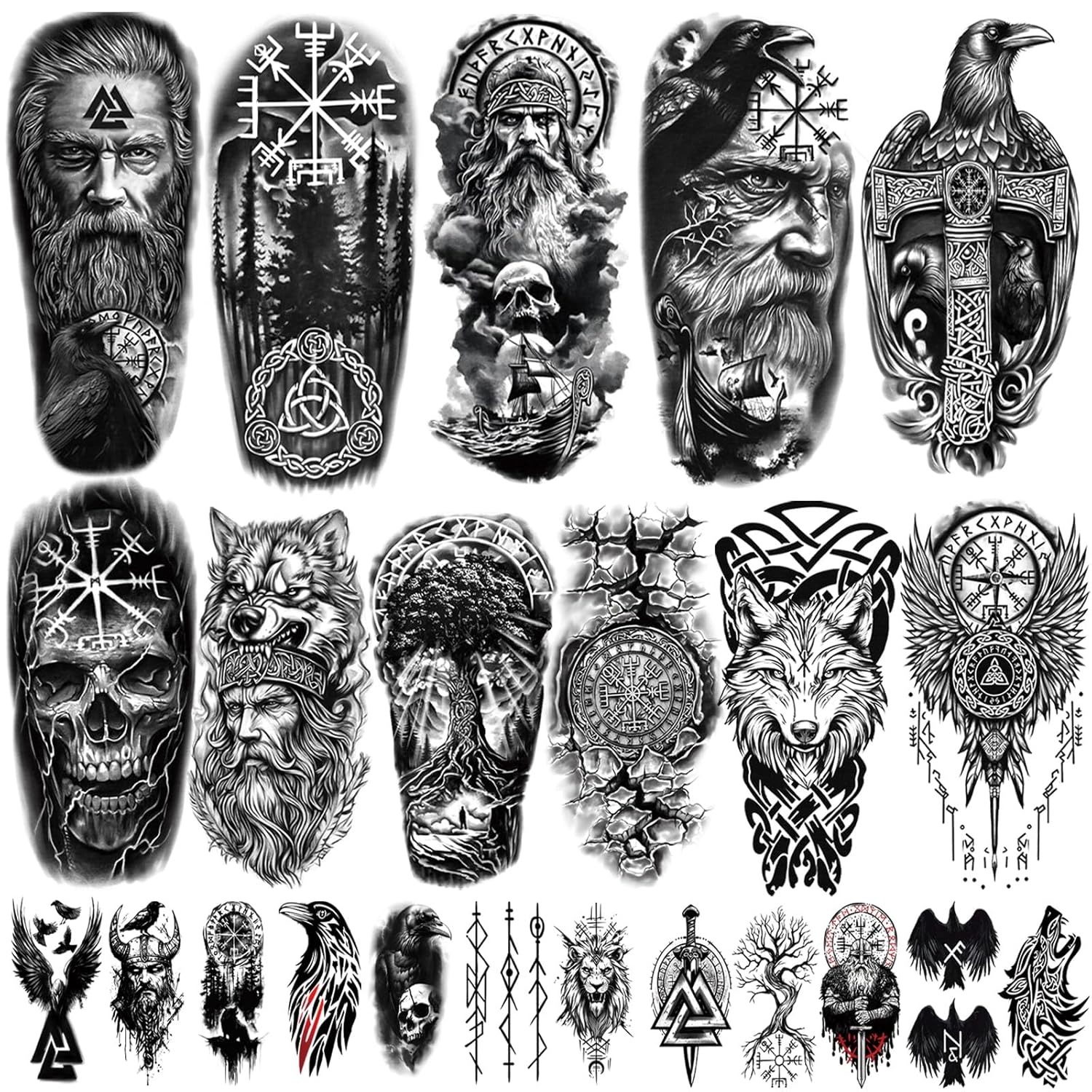 Viking Norse Mythology Tattoo Sheet