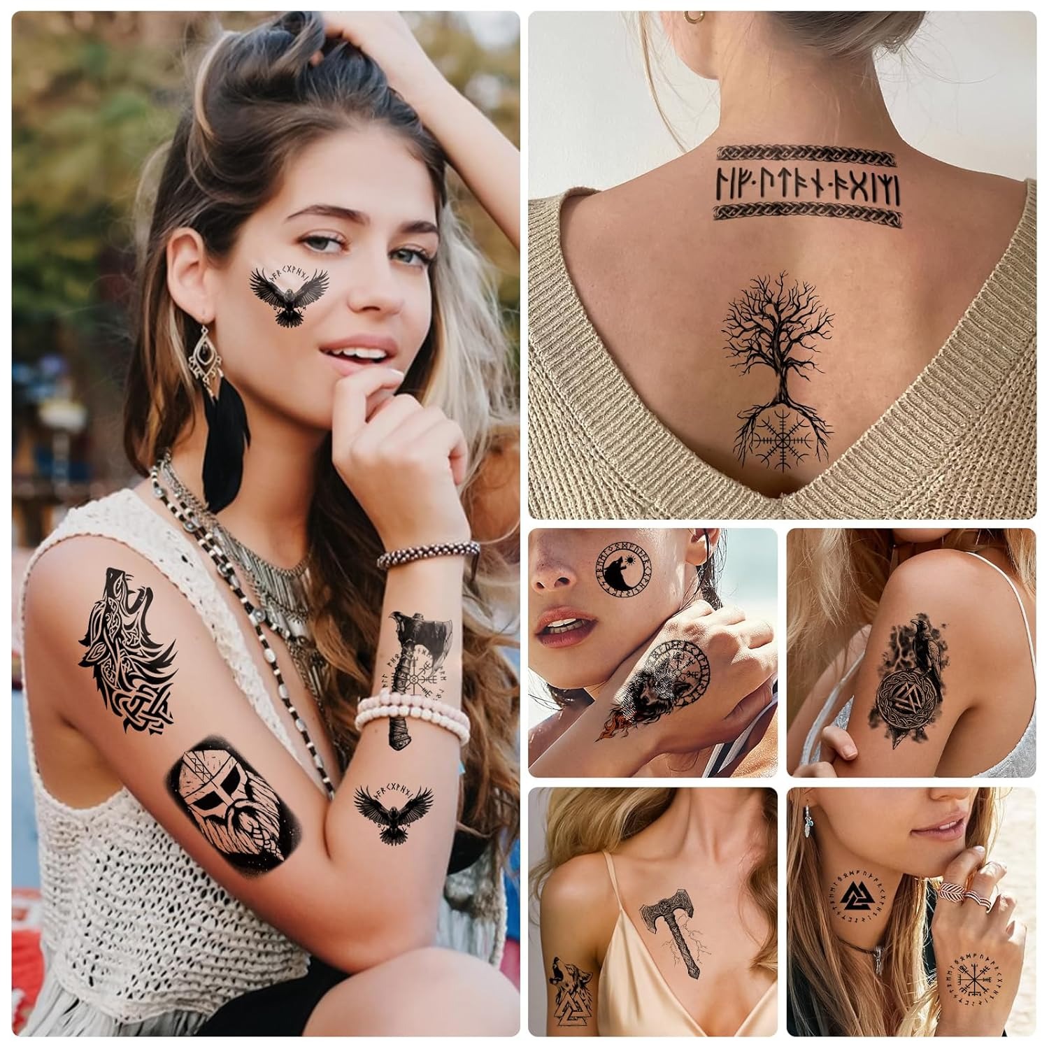Viking Style Temporary Tattoos