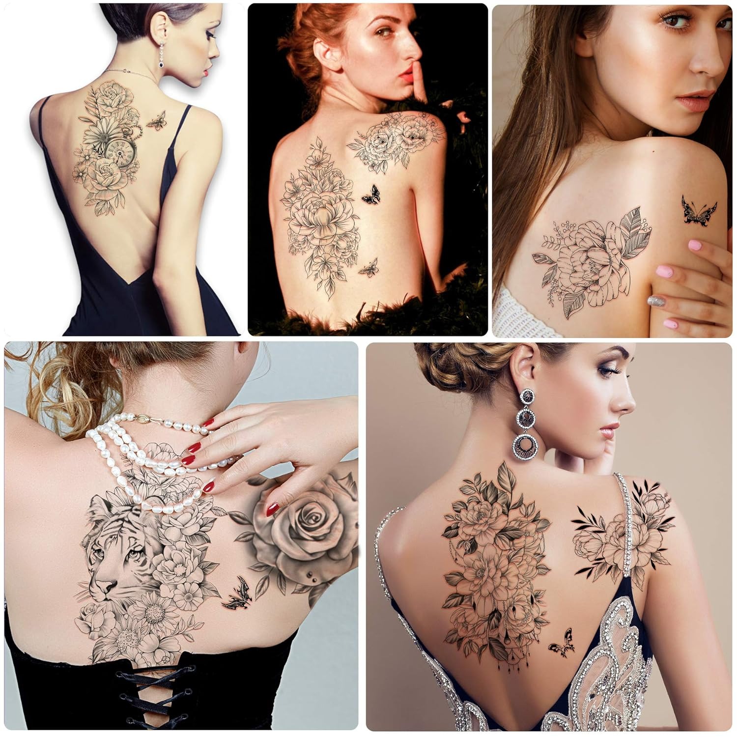 Floral Temporary Tattoo Set