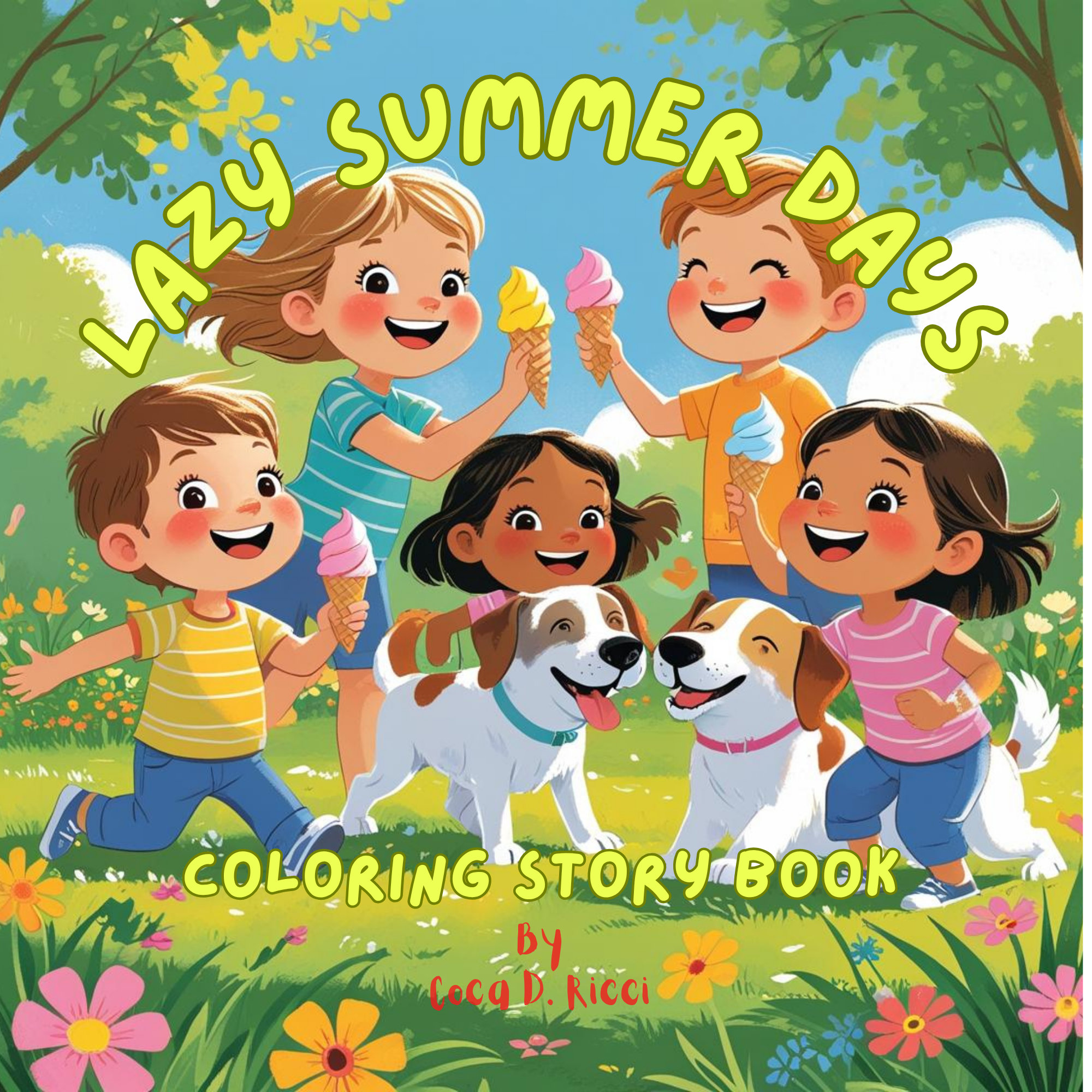 Lazy Summer Days Coloring Storybook