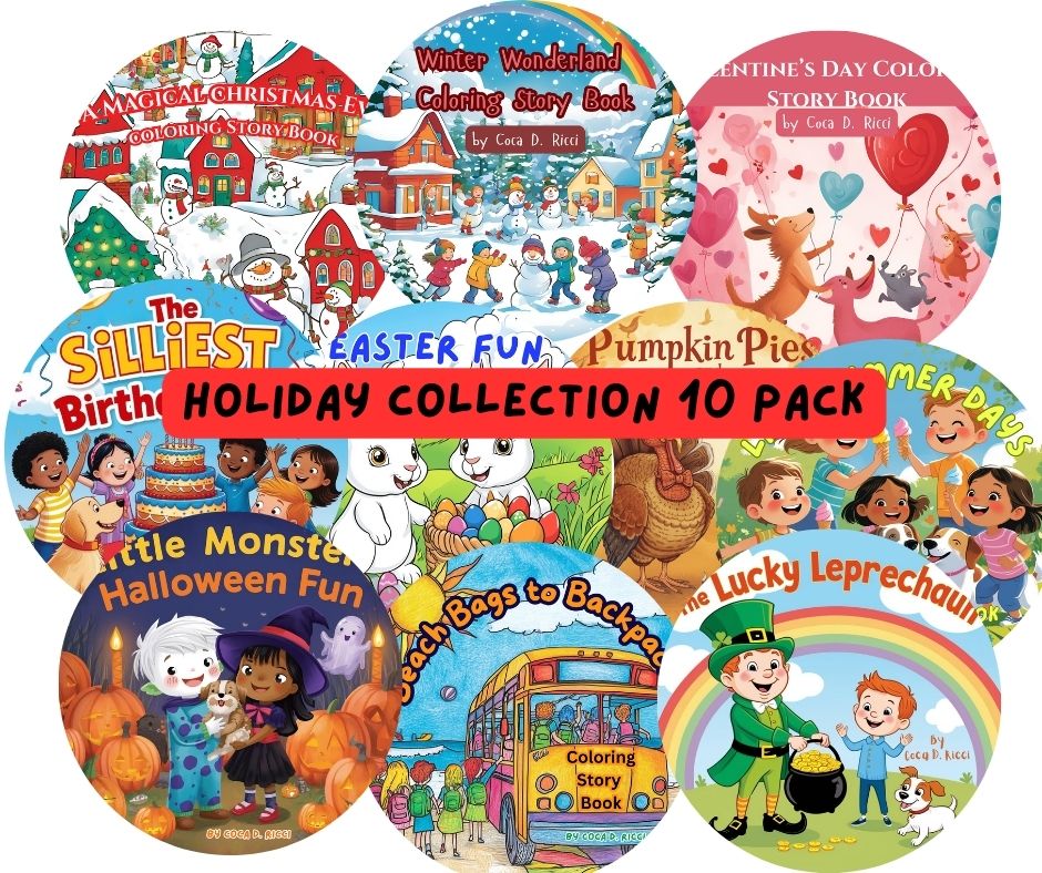 Coca’s Holiday Coloring Storybook Collection (10 Books)