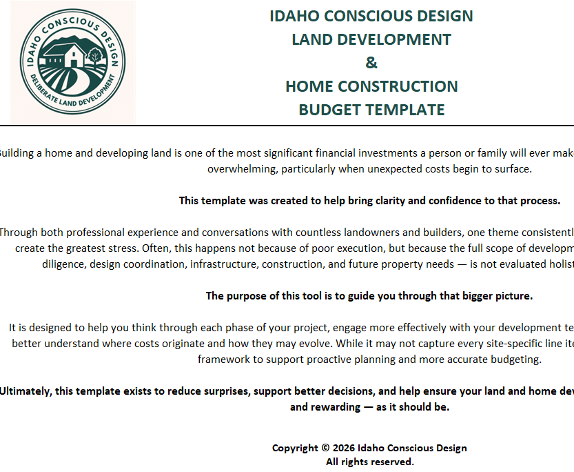 Home Construction Budget Template