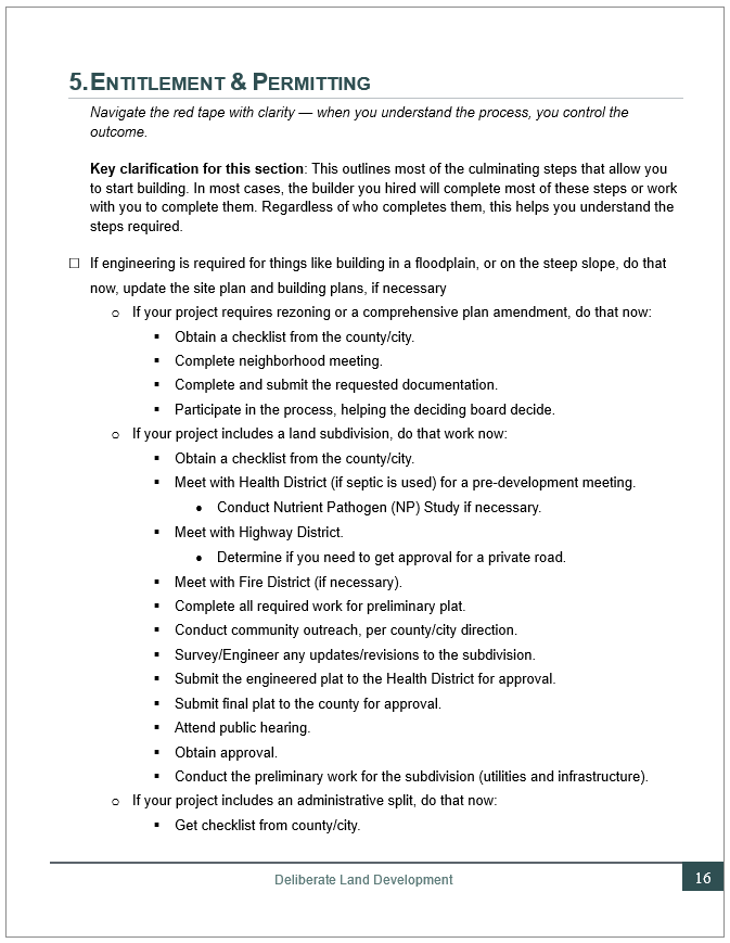 Home Construction Checklist