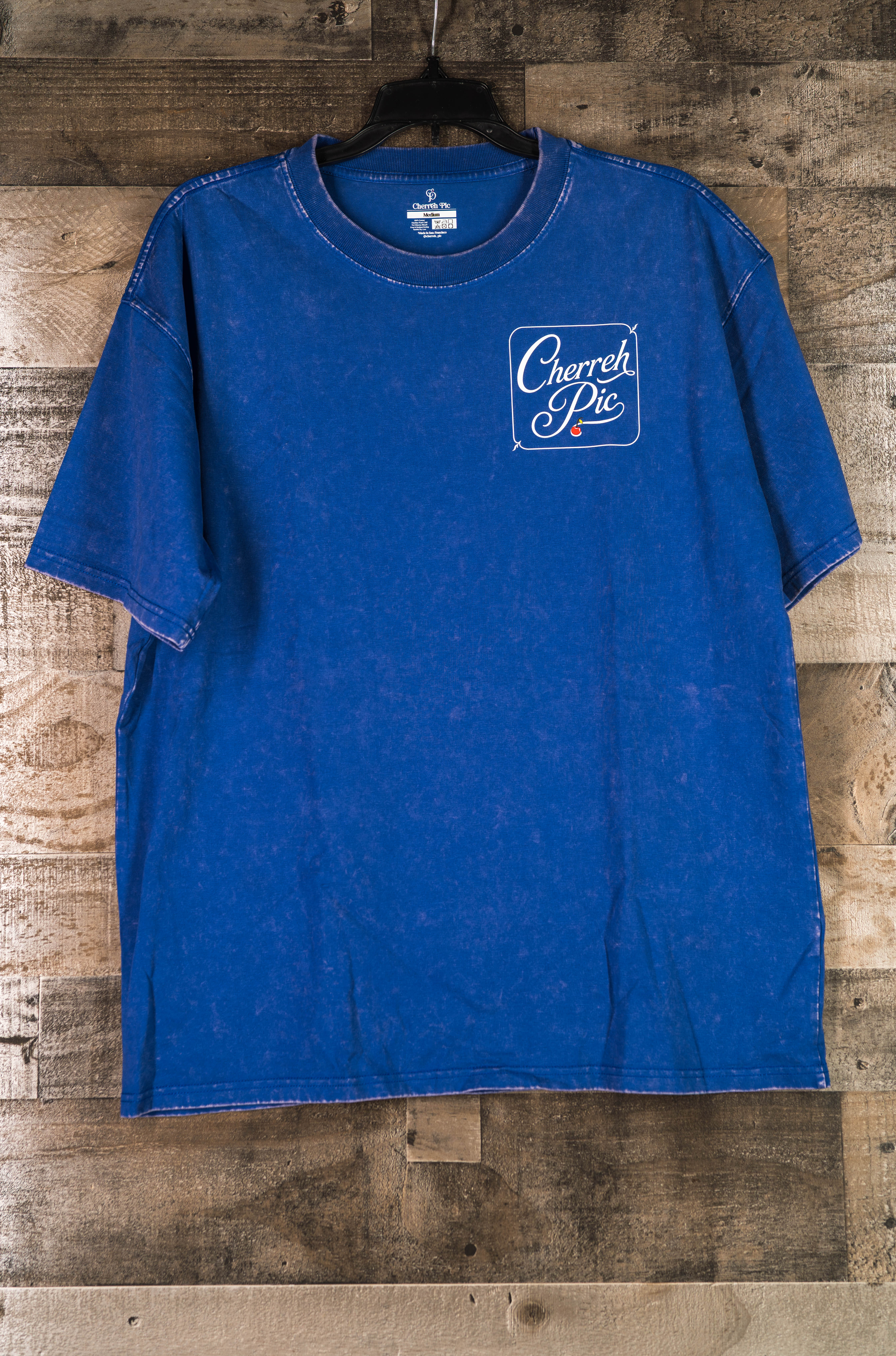 New Cherreh Pic Logo Acid Wash Graphic T-Shirt