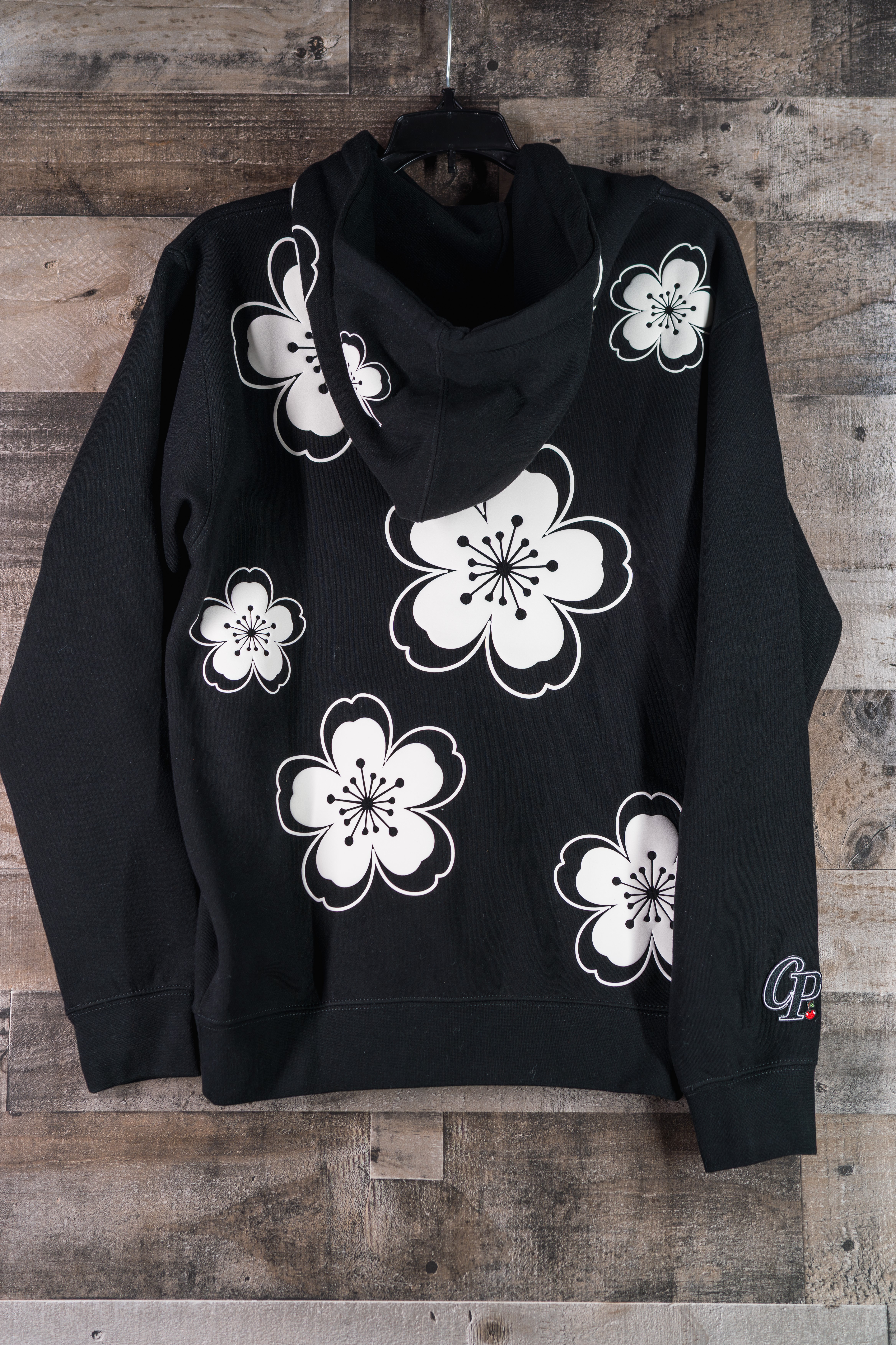 Cherry Blossom (Sakura) Hoodie - Puff Print (White)