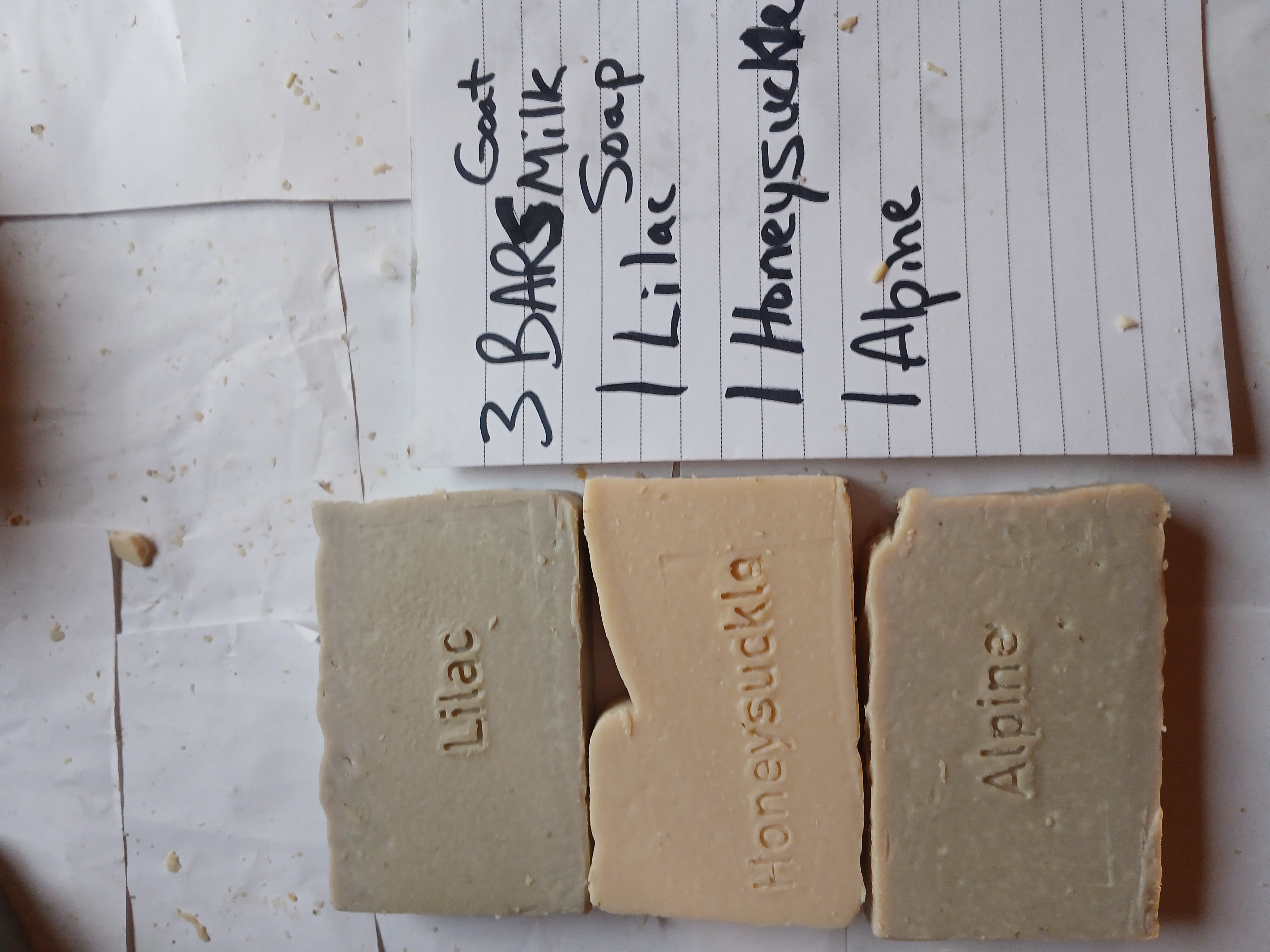 3 Bars Goat Milk Soap Free Shipping Bundle -3 or 6 ounce bars Your Choice