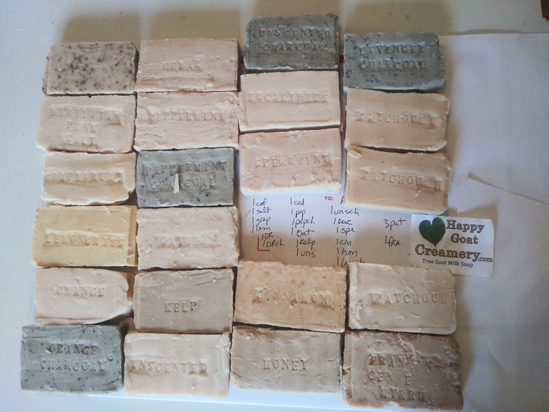 30 Bars Goat Milk Soap Free Shipping Bundle -3 or 6 ounce bars Your Choice
