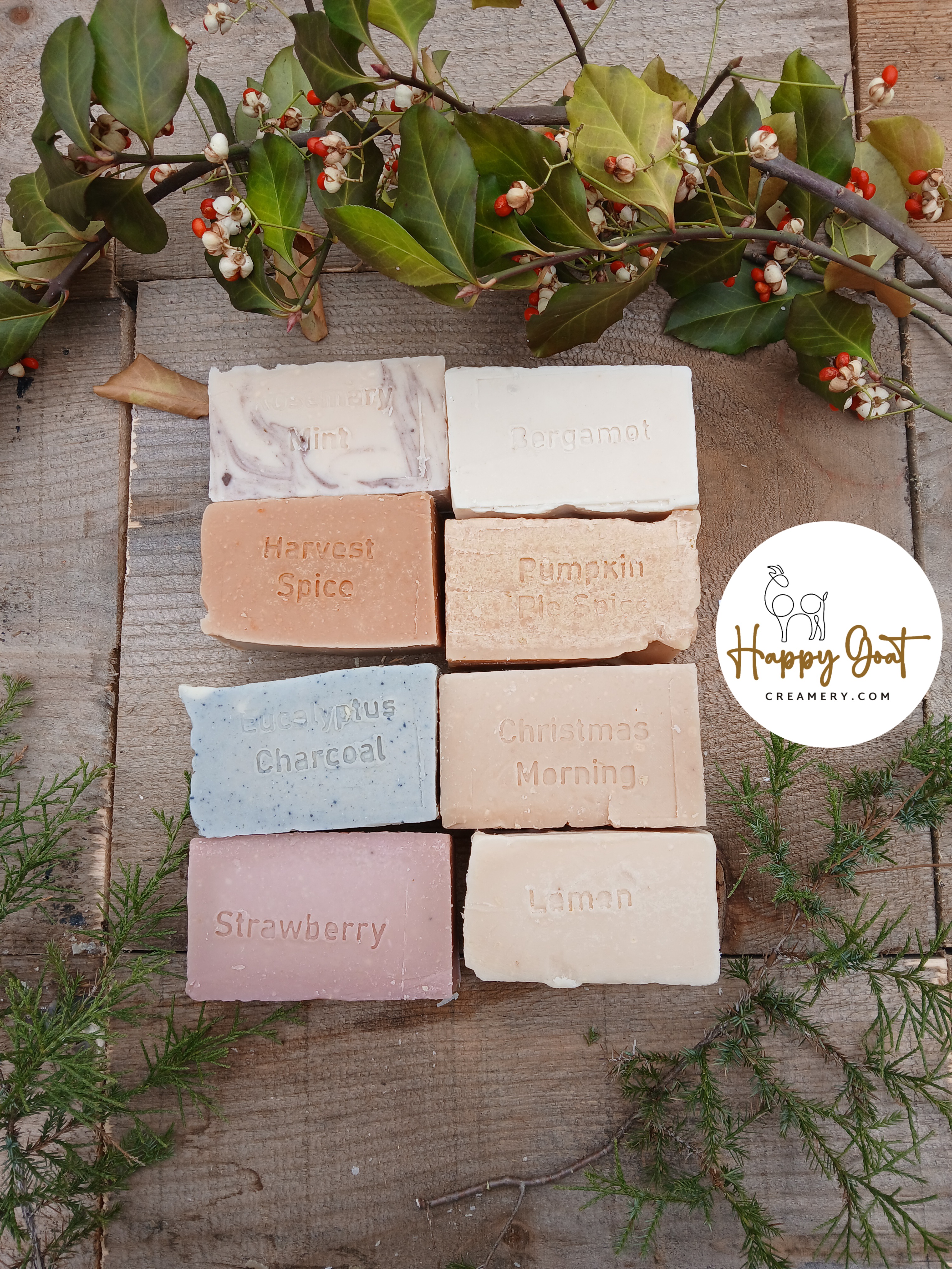 8 Bars Goat Milk Soap Free Shipping Bundle - 3 ounce bars