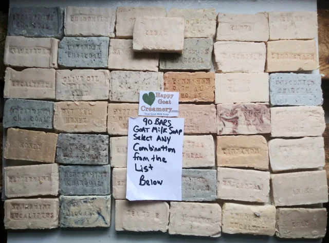 90 Bars Goat Milk Soap Free Shipping Bundle -3 or 6 ounce bars Your Choice