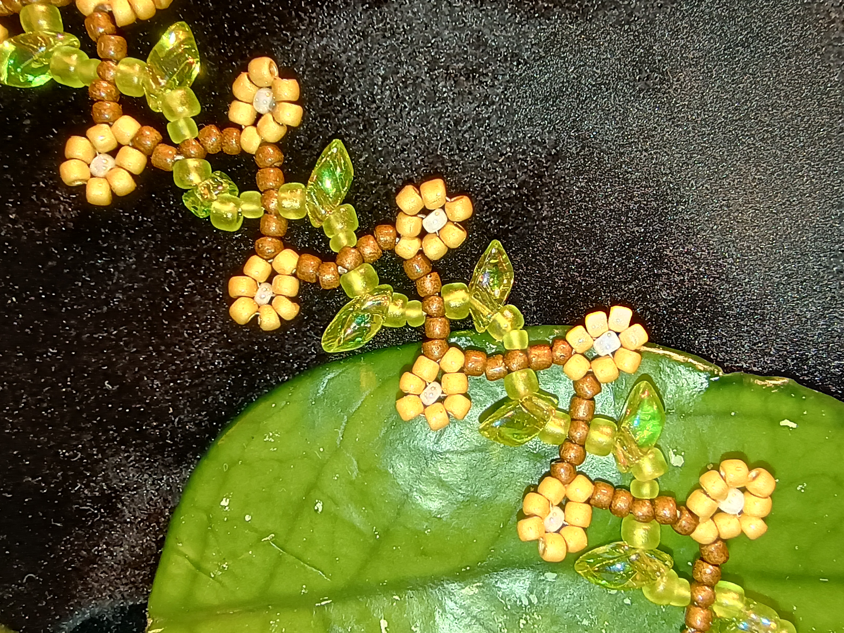 Blossoms and Leaves Floral Bracelet